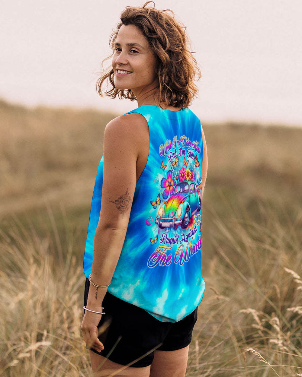 RUNNING AGAINST THE WIND TIE DYE CAR ALL OVER PRINT - TLTW2511244
