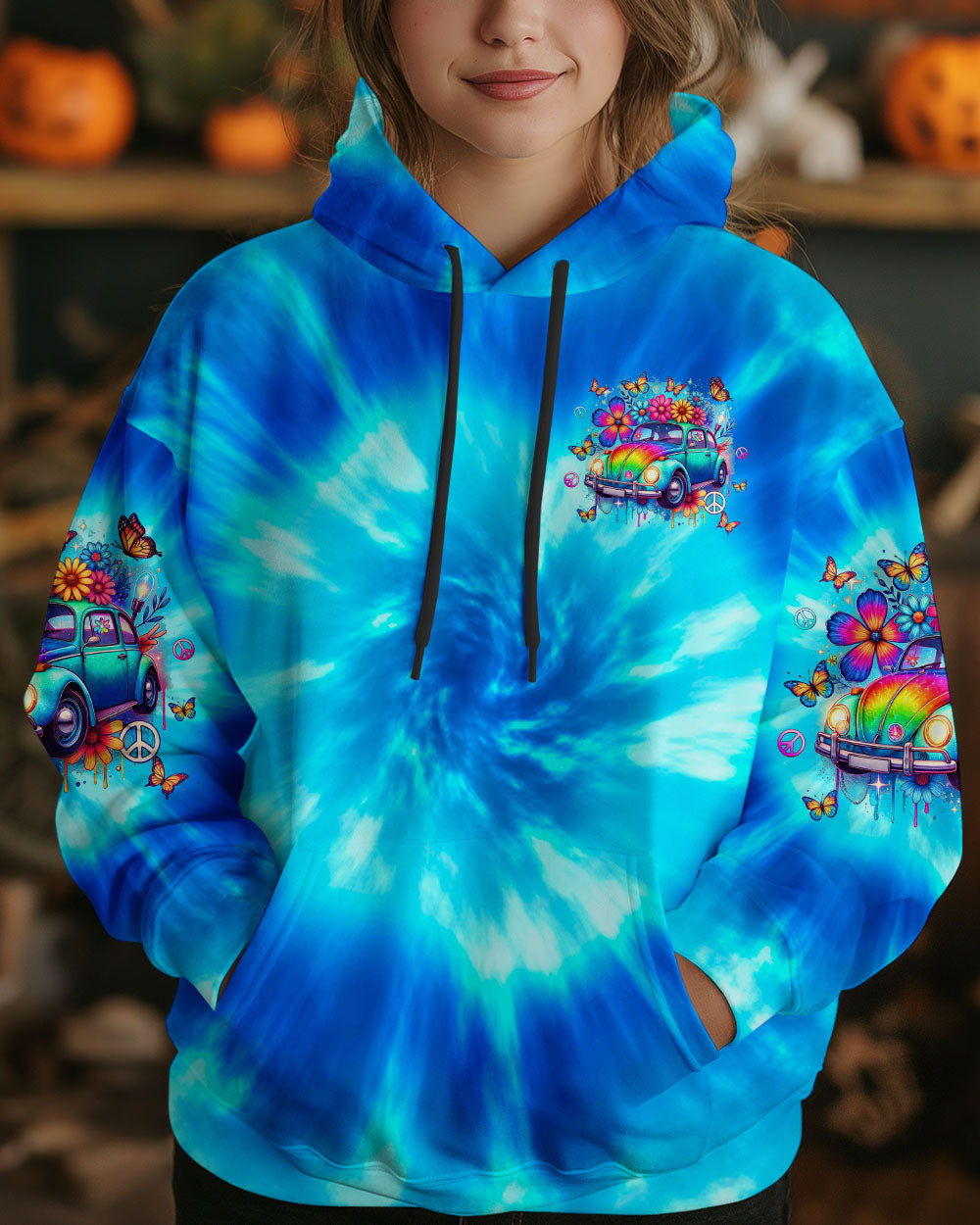 RUNNING AGAINST THE WIND TIE DYE CAR ALL OVER PRINT - TLTW2511244