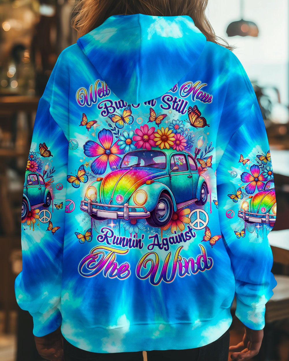 RUNNING AGAINST THE WIND TIE DYE CAR ALL OVER PRINT - TLTW2511244