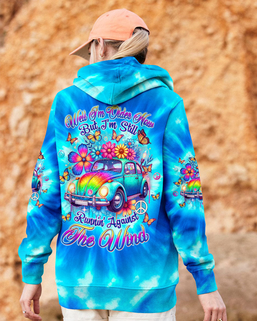RUNNING AGAINST THE WIND TIE DYE CAR ALL OVER PRINT - TLTW2511244