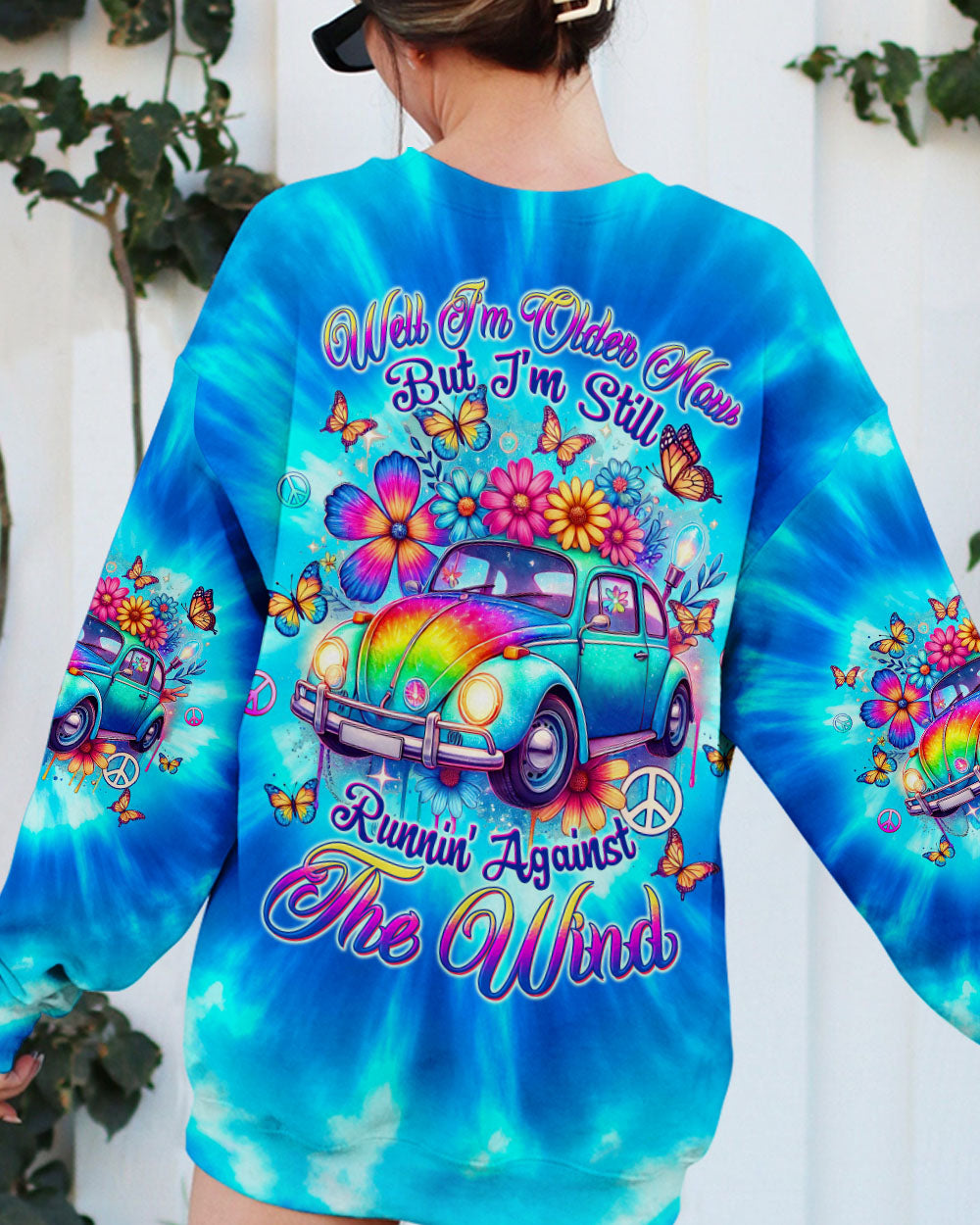 RUNNING AGAINST THE WIND TIE DYE CAR ALL OVER PRINT - TLTW2511244