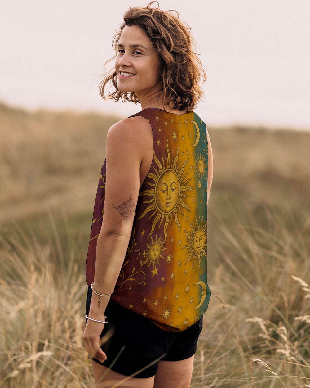 VINTAGE SUN MOON STARS ALL OVER PRINT - TLTW2511252