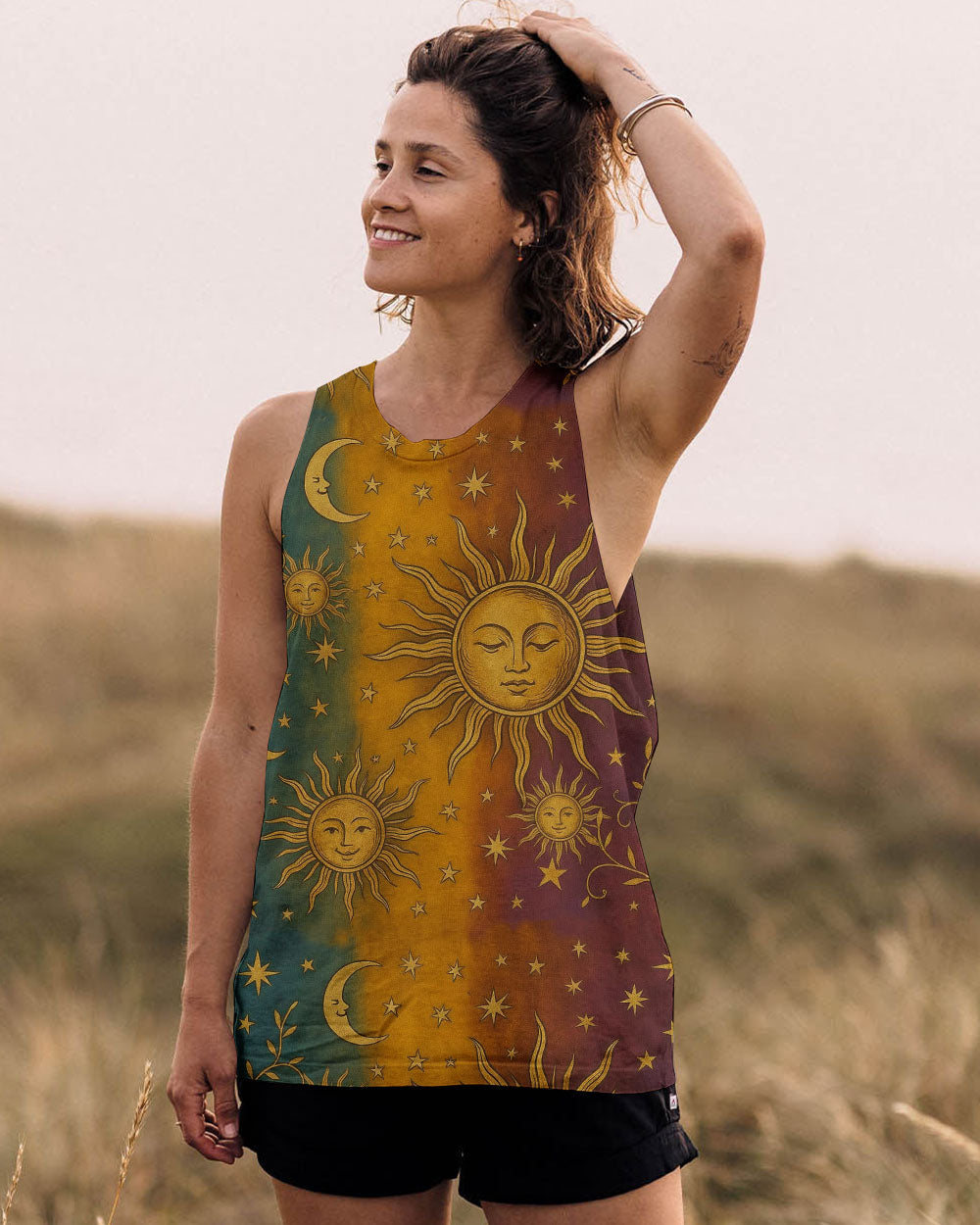 VINTAGE SUN MOON STARS ALL OVER PRINT - TLTW2511252