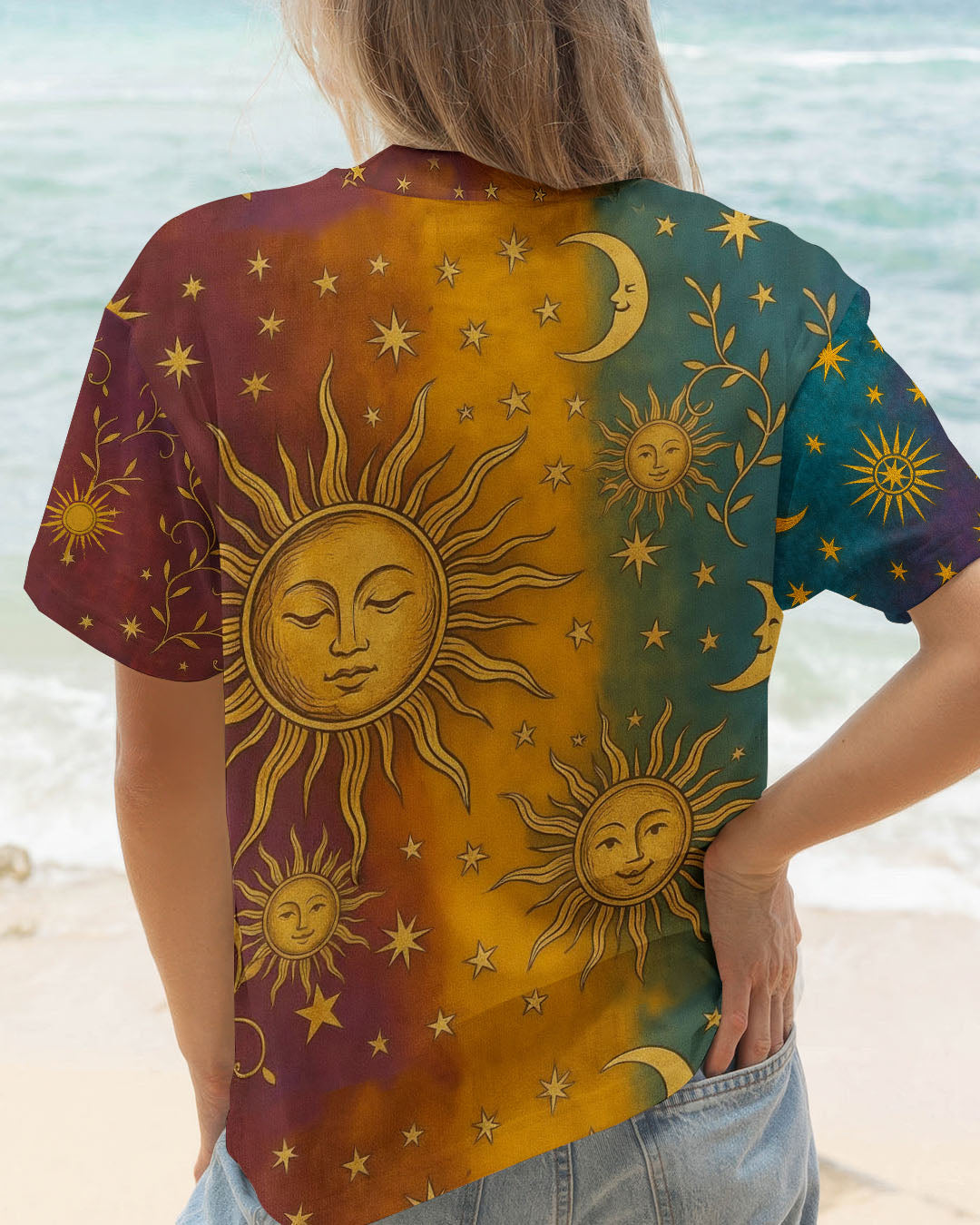 VINTAGE SUN MOON STARS ALL OVER PRINT - TLTW2511252