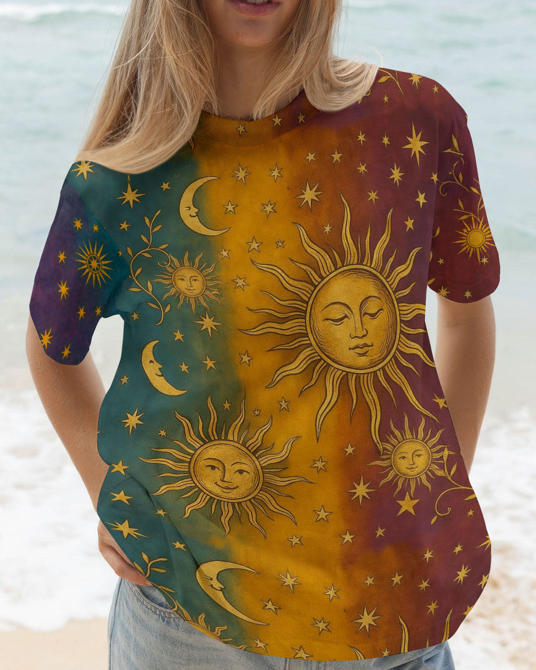 VINTAGE SUN MOON STARS ALL OVER PRINT - TLTW2511252