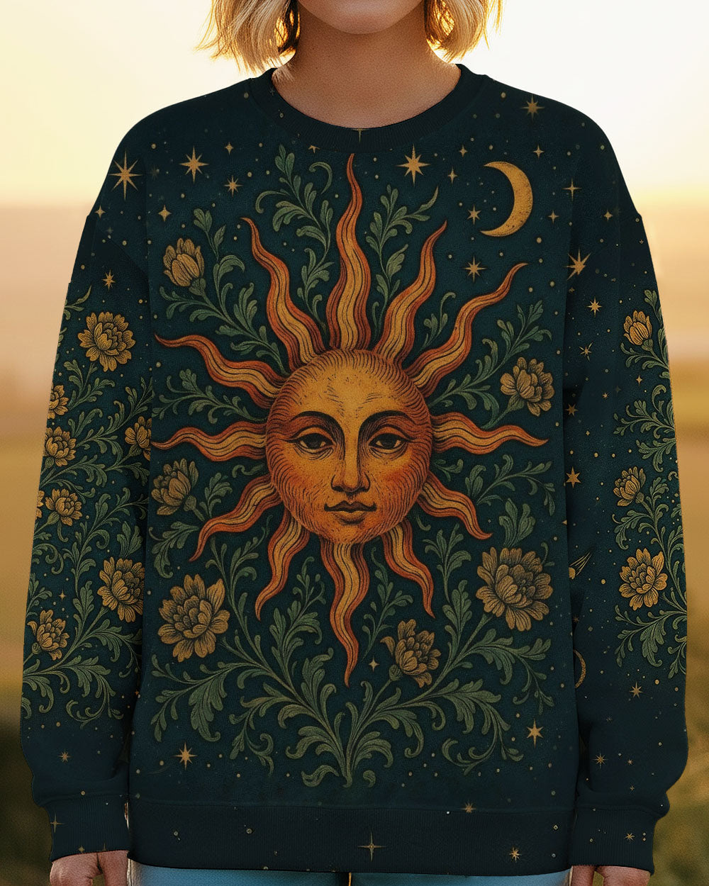 SUN AND MOON MYSTIC BLOOM  ALL OVER PRINT - TLTW2511253