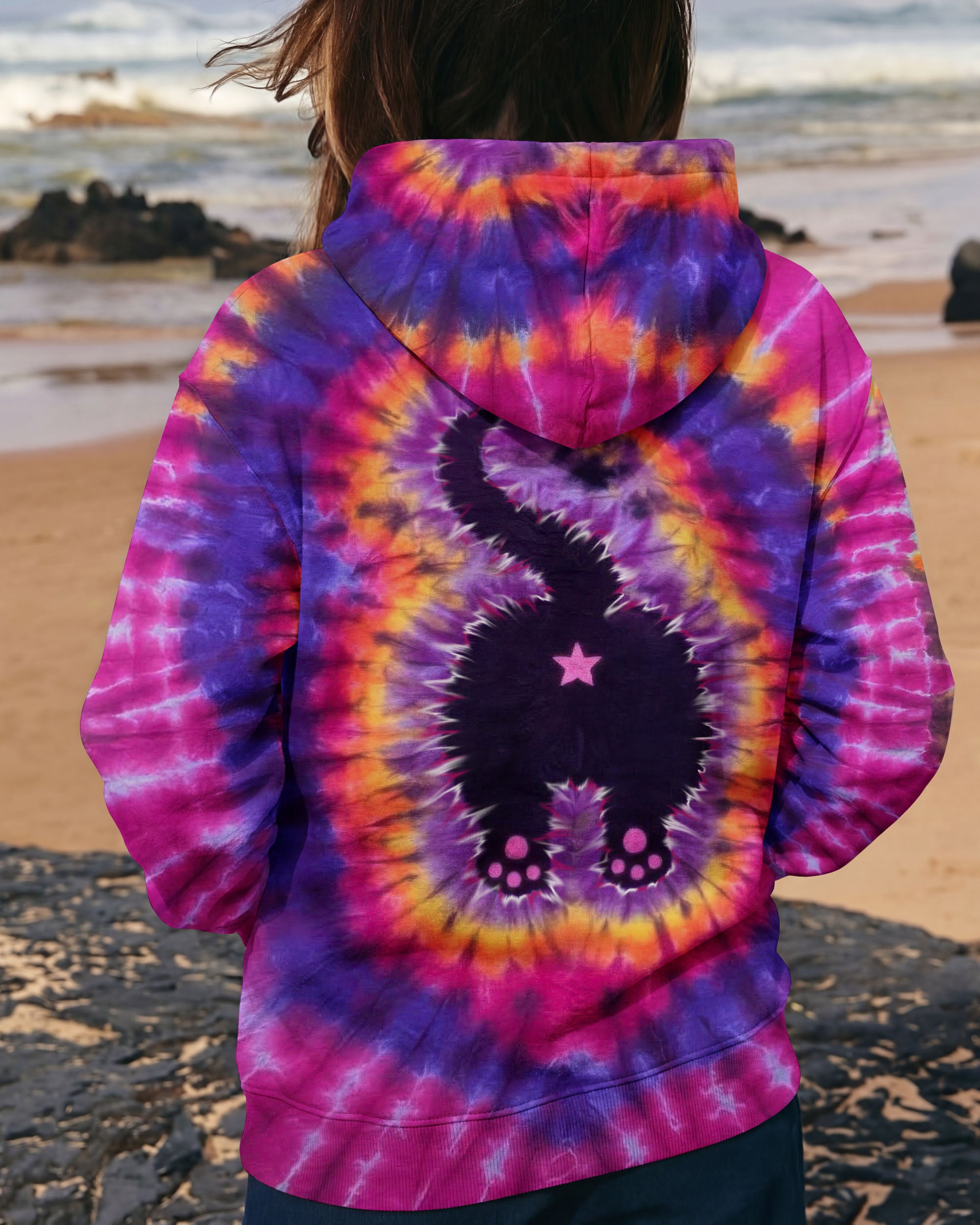 CAT PINK & PURPLE SWIRL ALL OVER PRINT - TLTW2512252