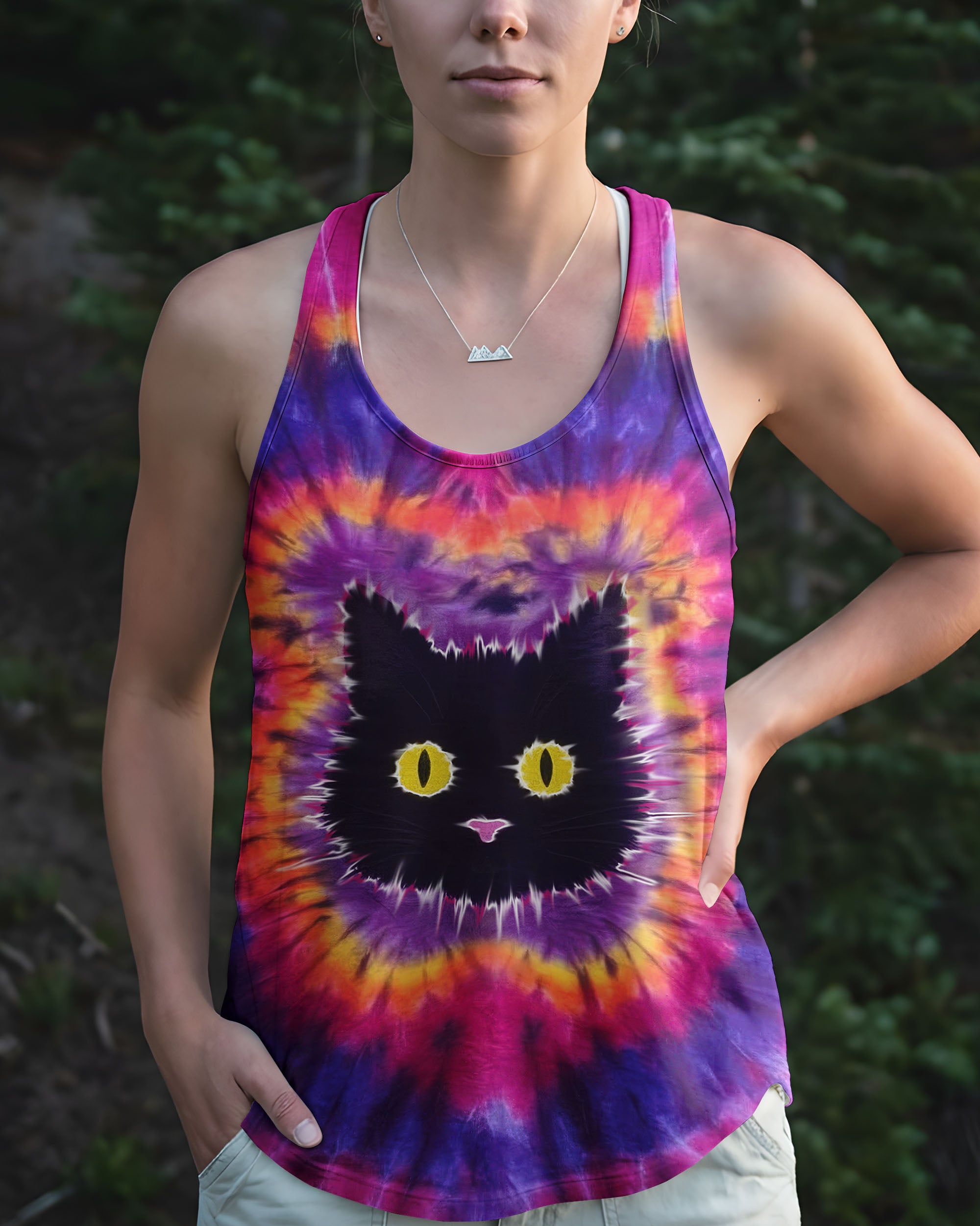 CAT PINK & PURPLE SWIRL ALL OVER PRINT - TLTW2512252