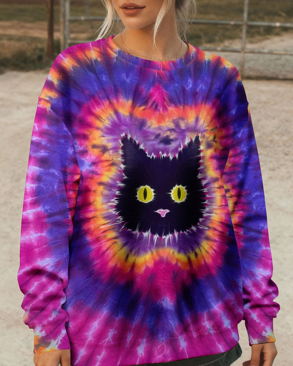 CAT PINK & PURPLE SWIRL ALL OVER PRINT - TLTW2512252