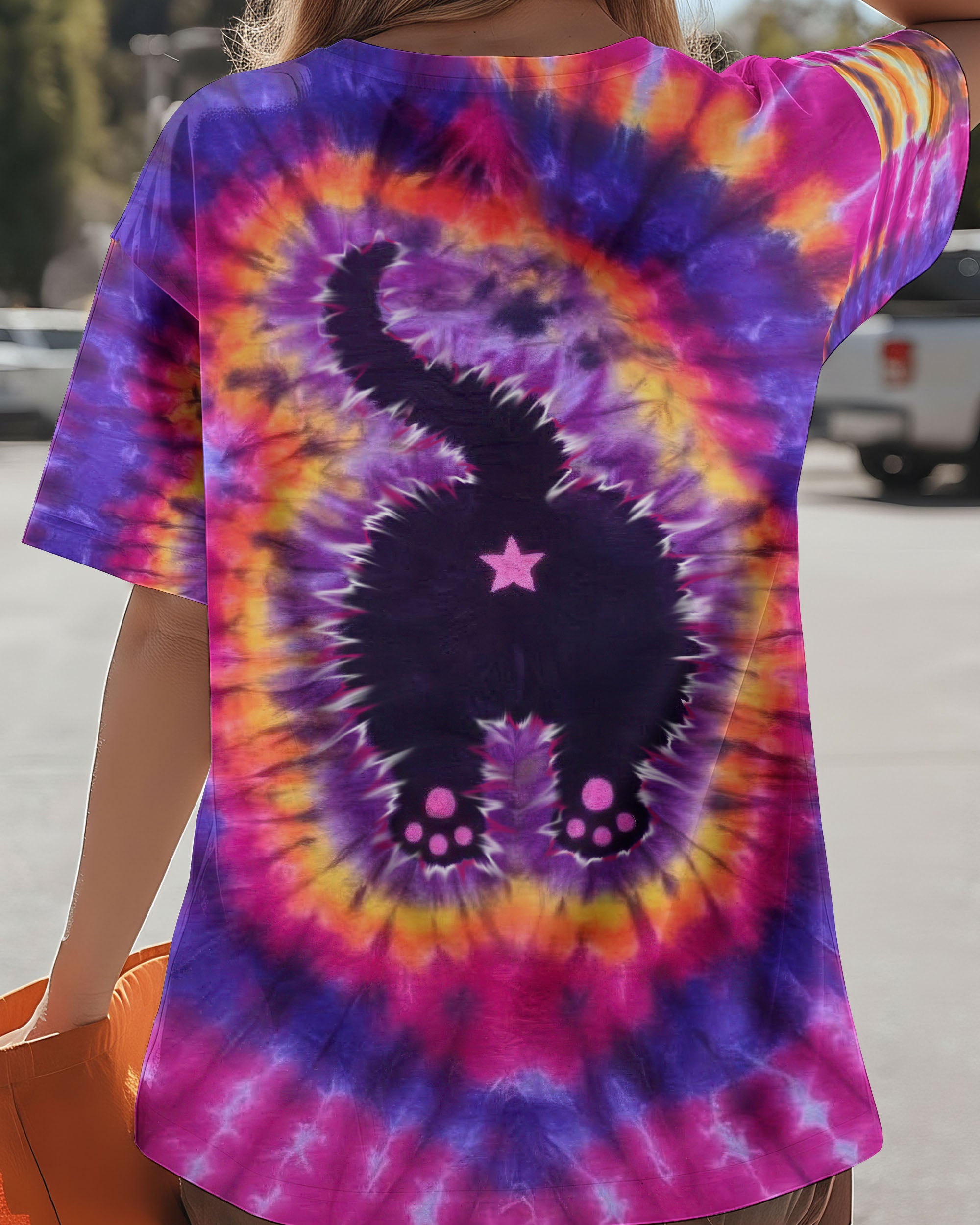 CAT PINK & PURPLE SWIRL ALL OVER PRINT - TLTW2512252