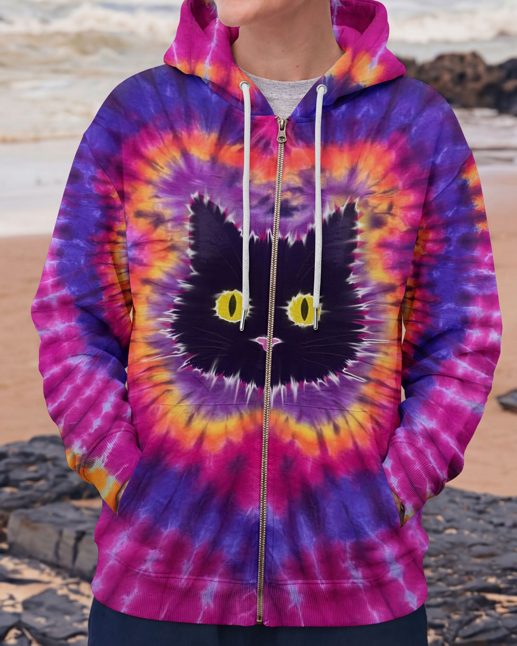 CAT PINK & PURPLE SWIRL ALL OVER PRINT - TLTW2512252