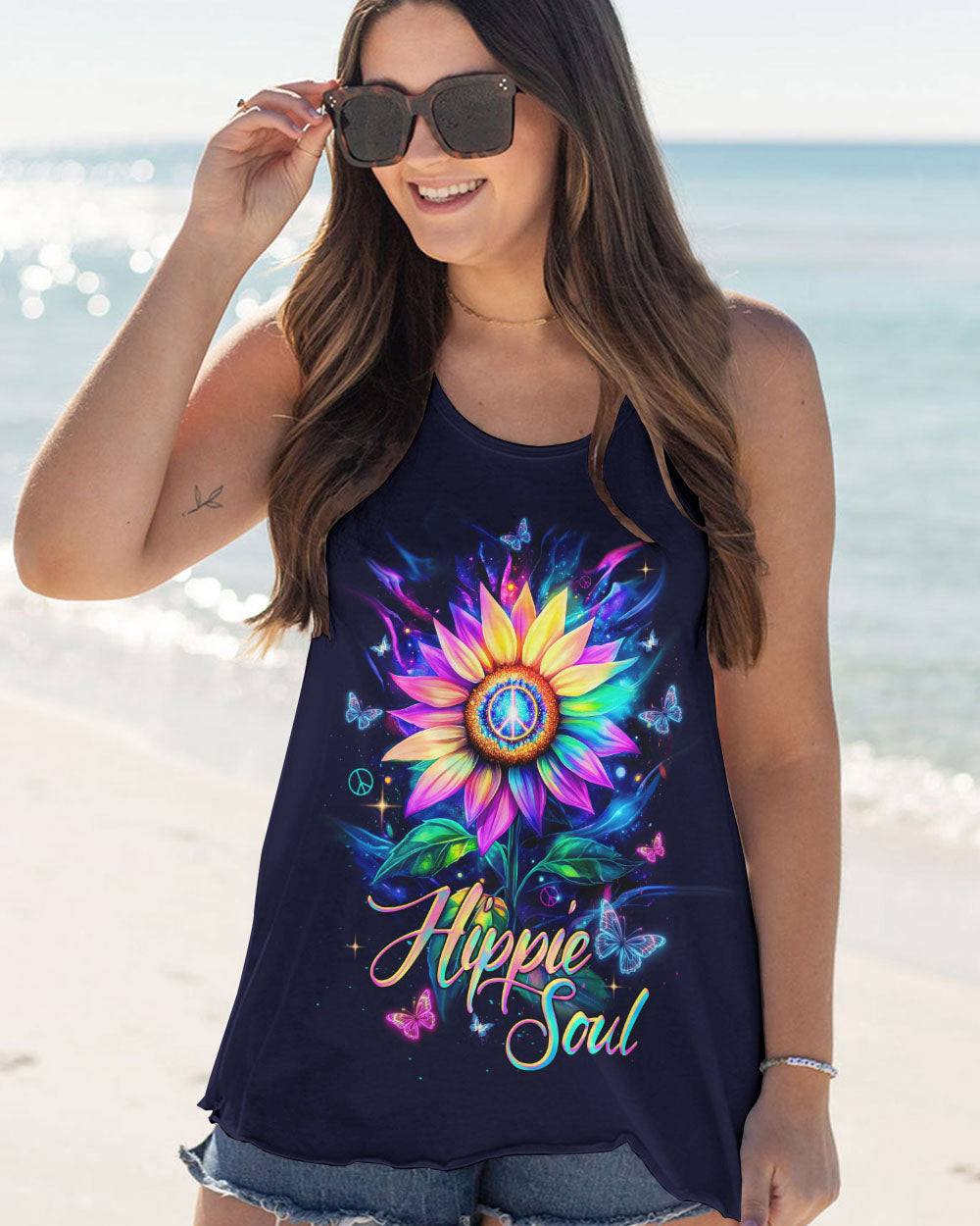 HIPPIE SOUL BUTTERFLY SUNFLOWER  ALL OVER PRINT  -  TLTW2602254