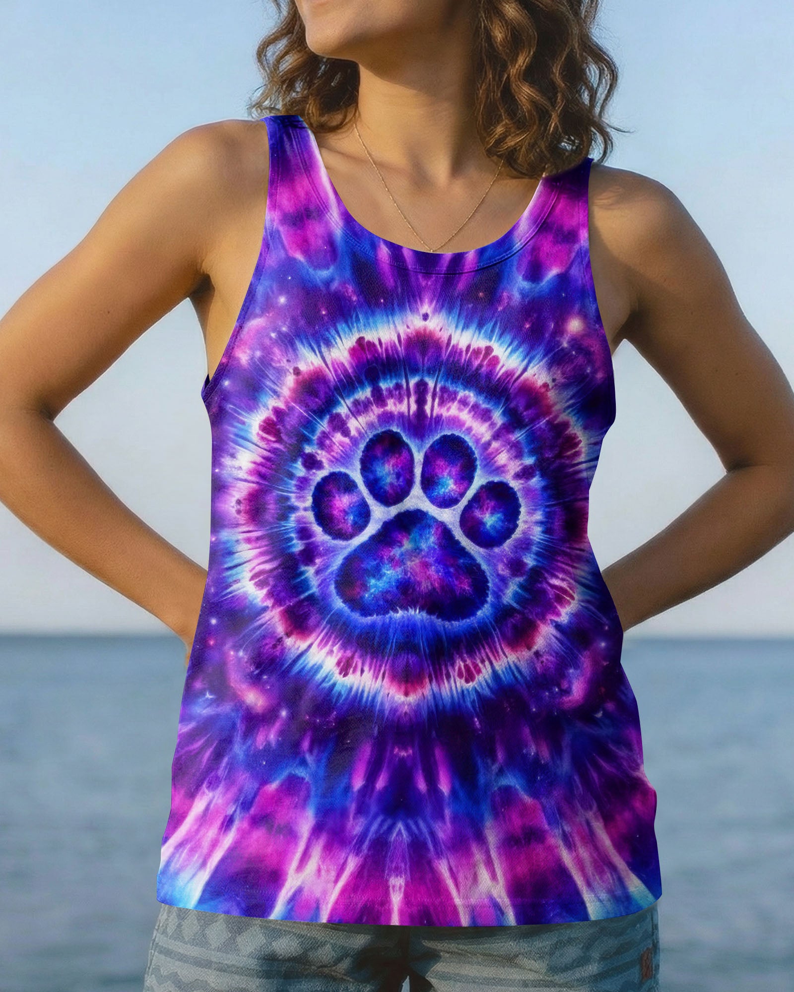 PAW PRINT GALAXY  SWIRL ALL OVER PRINT - TLTW2602261