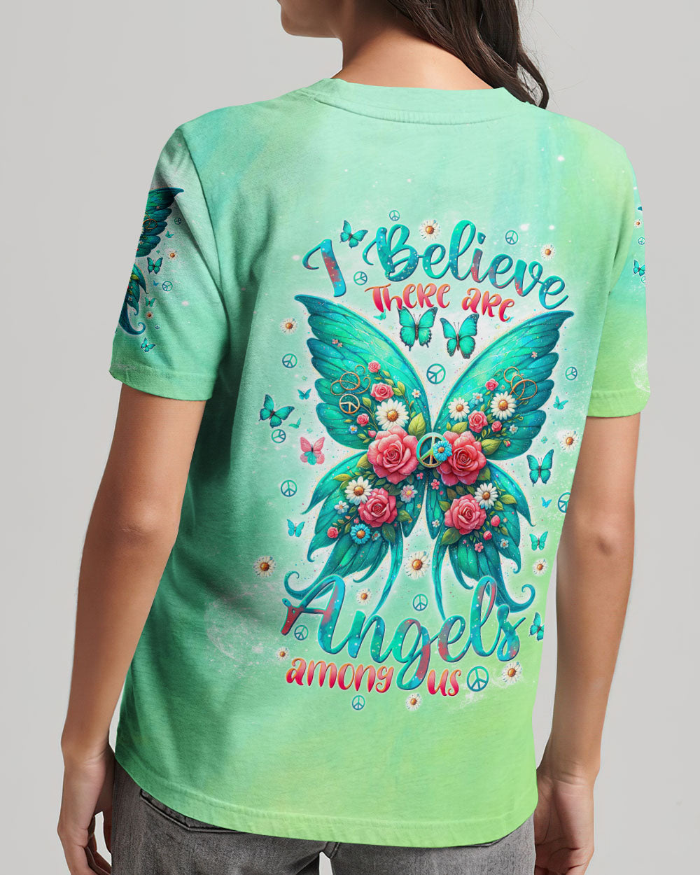 I BELIEVE THERE ARE ANGELS AMONG US WINGS ALL OVER PRINT - TLTW2604242