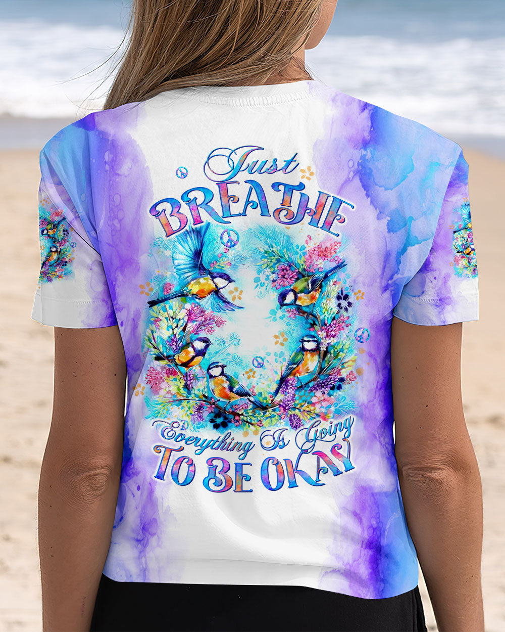 JUST BREATHE BIRD ALL OVER PRINT - TLTW2607243