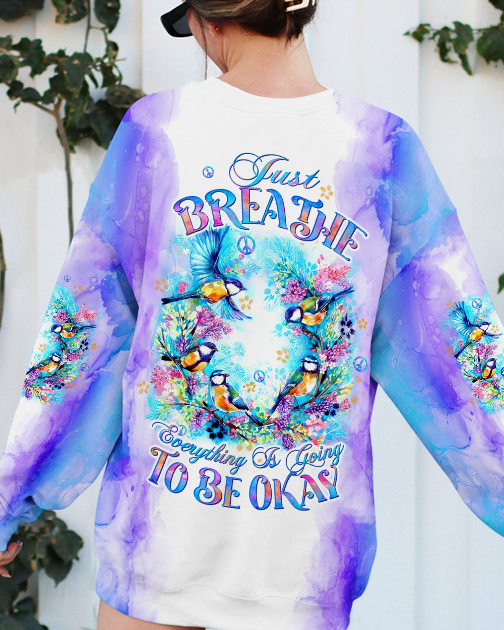 JUST BREATHE BIRD ALL OVER PRINT - TLTW2607243