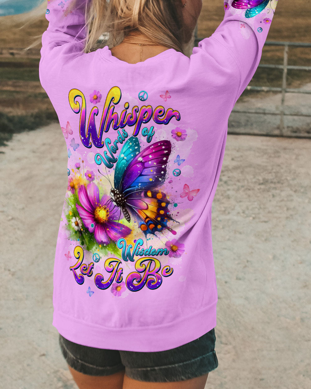 WHISPER WORDS OF WISDOM LET IT BE BUTTERFLY ALL OVER PRINT  - TLTW2608251