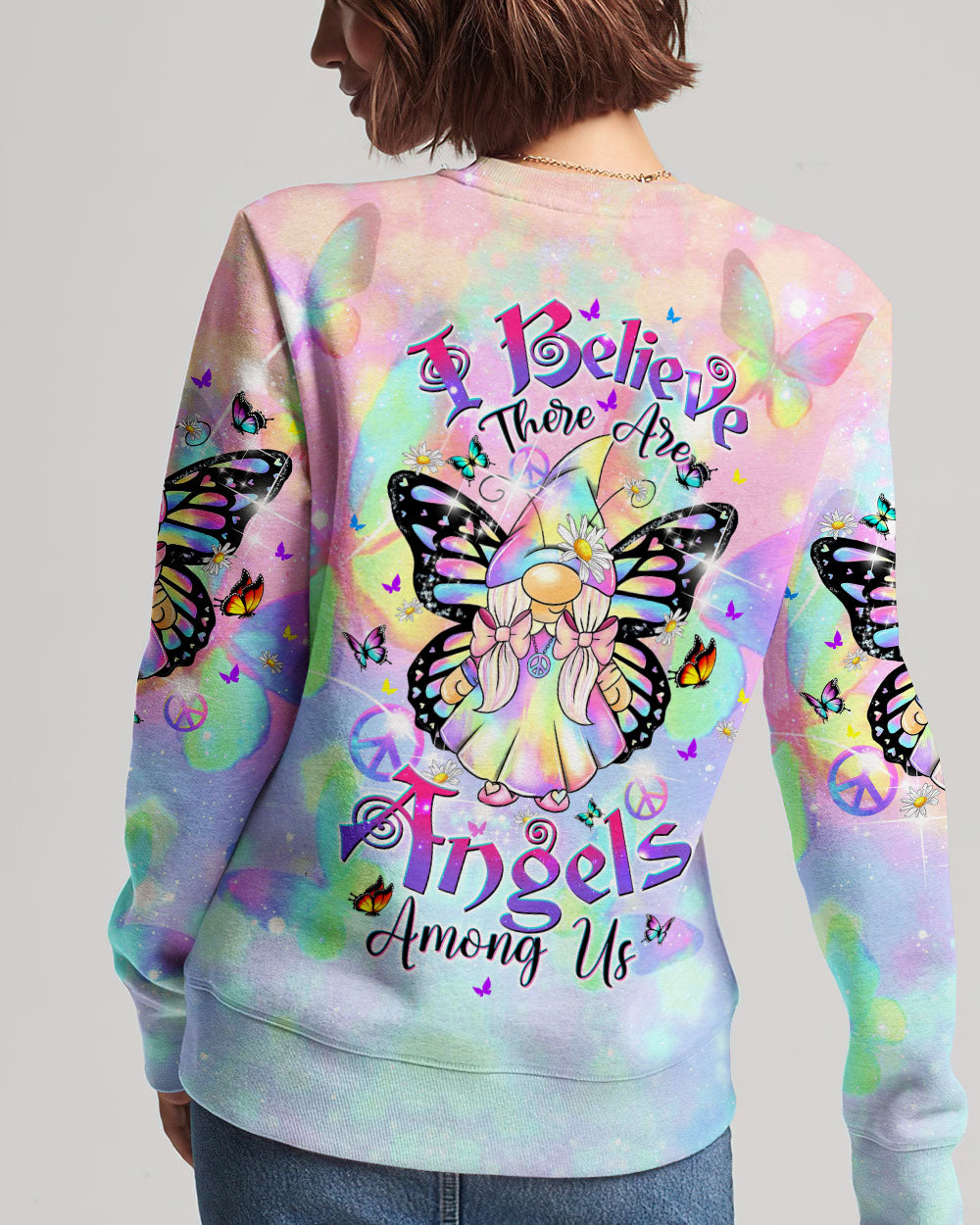 I BELIEVE THERE ARE ANGELS AMONG US GNOME ALL OVER PRINT - TLTW2702243