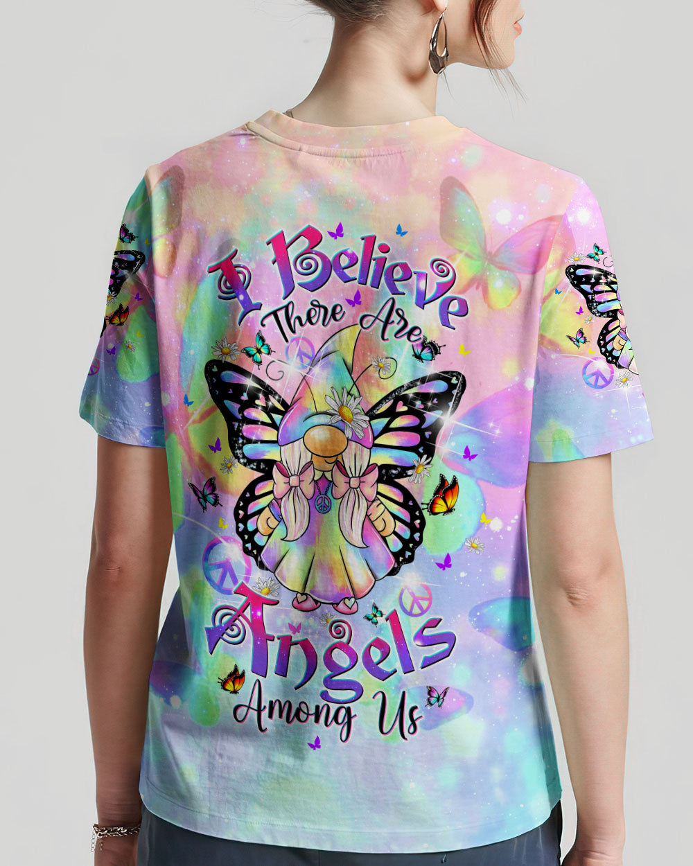 I BELIEVE THERE ARE ANGELS AMONG US GNOME ALL OVER PRINT - TLTW2702243