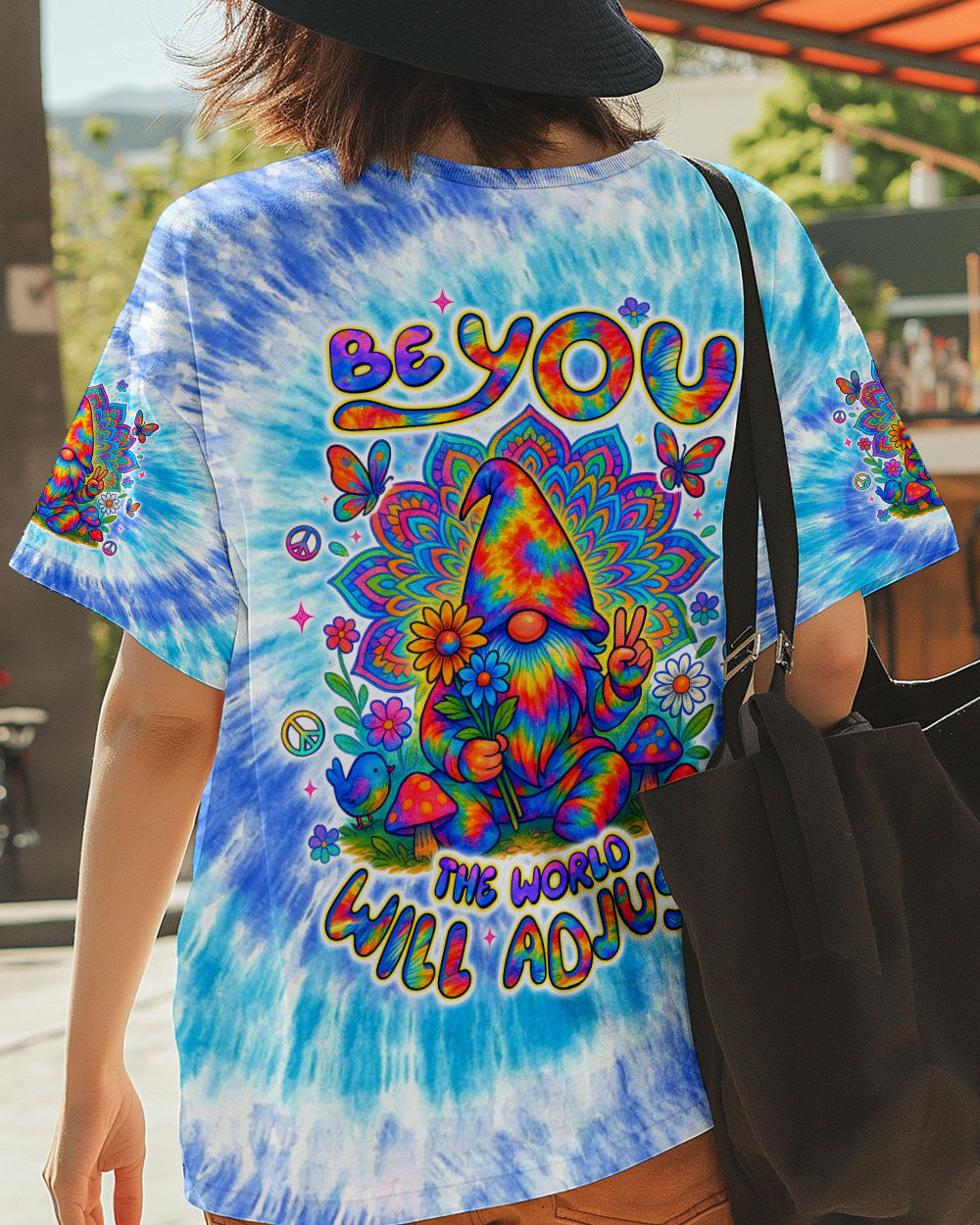 BE YOU THE WORLD WILL ADJUST GNOME TIE DYE  ALL OVER PRINT - TLTW2705253