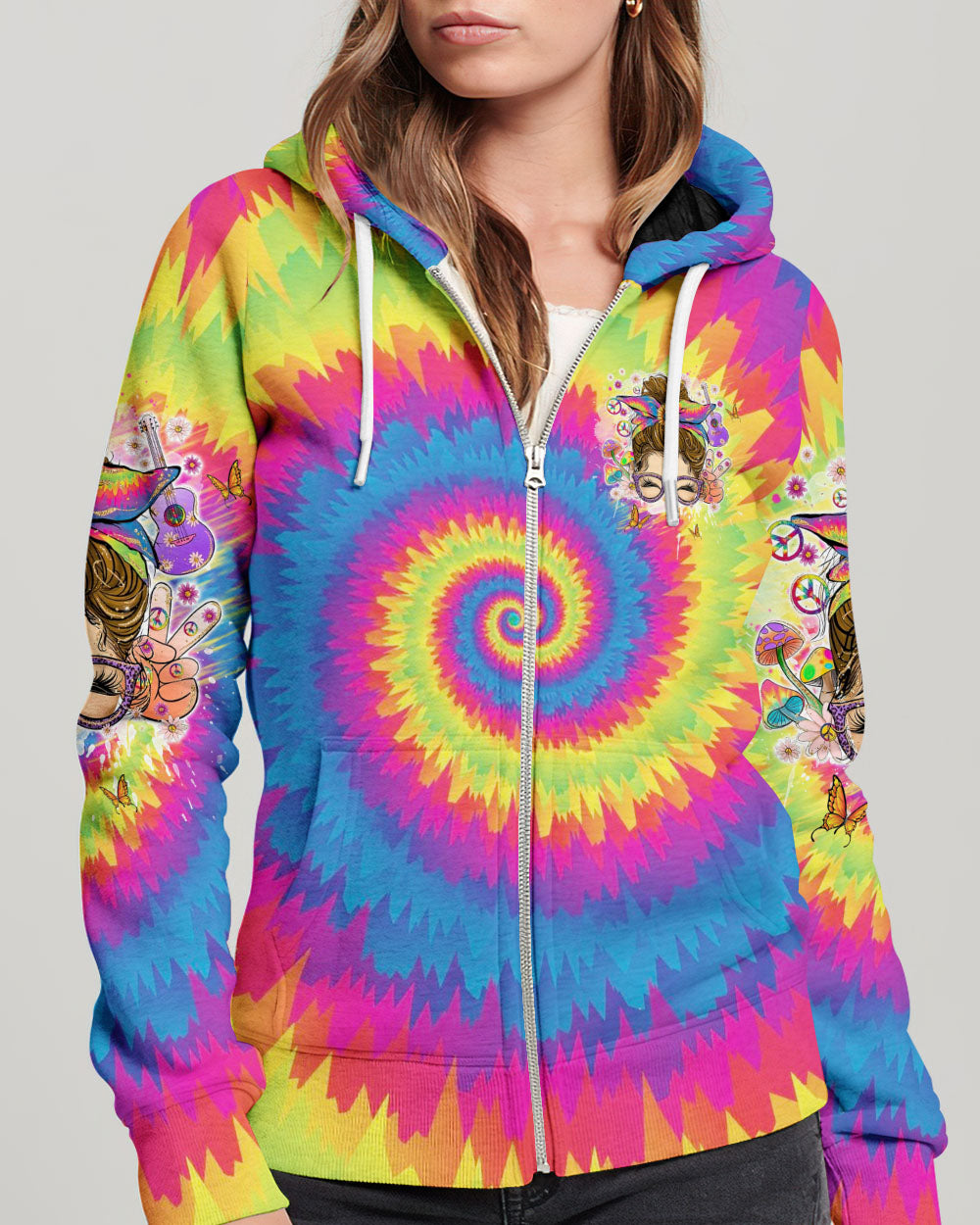 RUNNING AGAINST THE WIND MESSY BUN ALL OVER PRINT - TLTW2706244