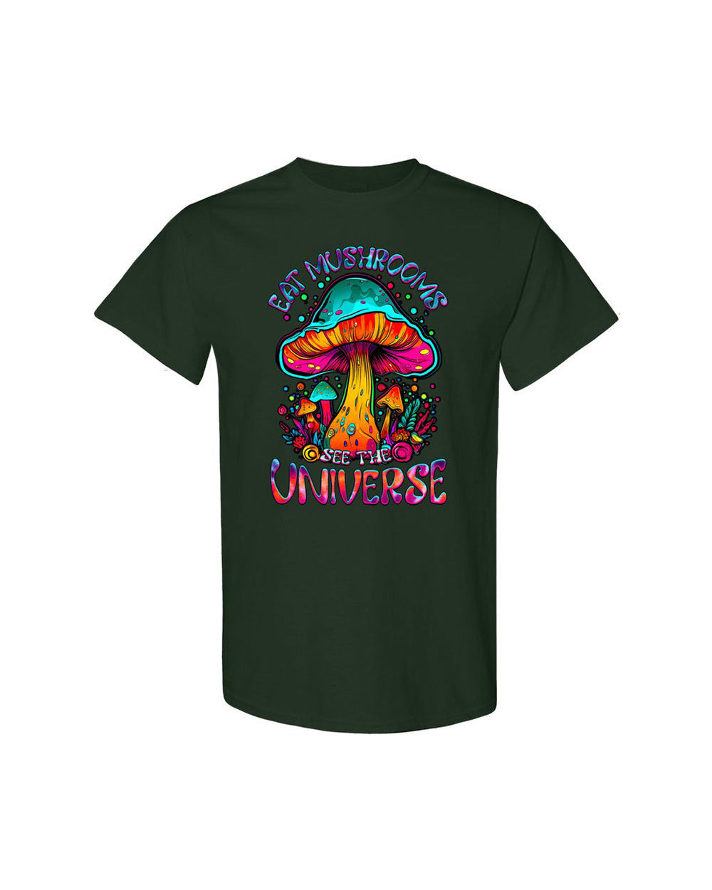 EAT MUSHROOMS SEE THE UNIVERSE TIE DYE COTTON SHIRT - TLTW2707239