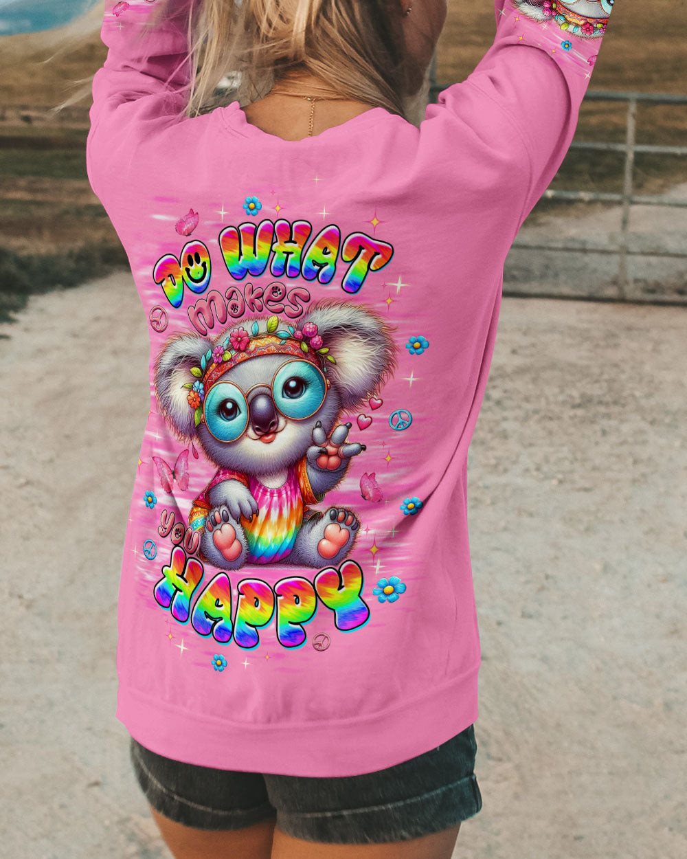 DO WHAT MAKES YOU HAPPY KOALA ALL OVER PRINT  - TLTW2708253