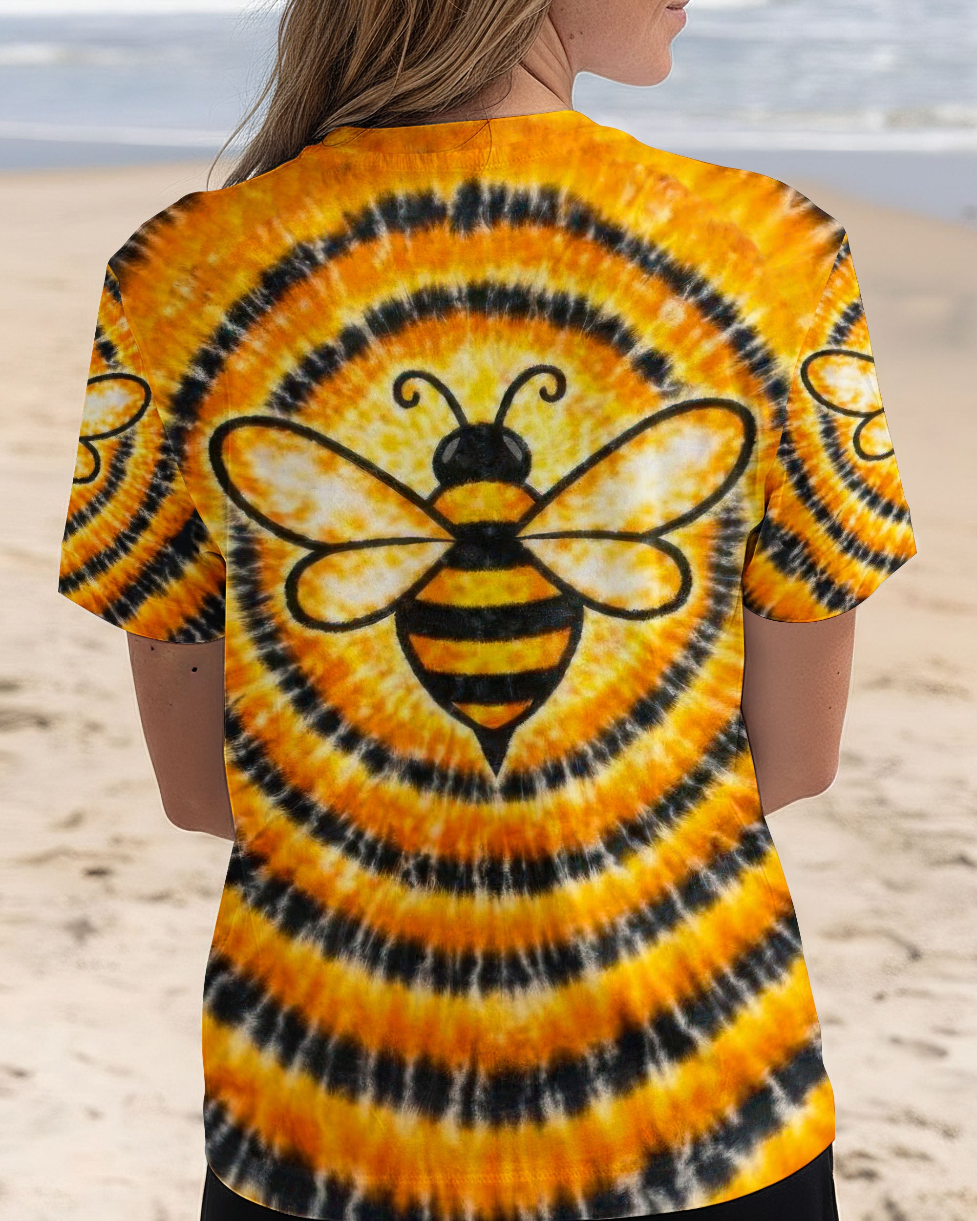 BEE ORANGE & BLACK SWIRL ALL OVER PRINT - TLTW2712251