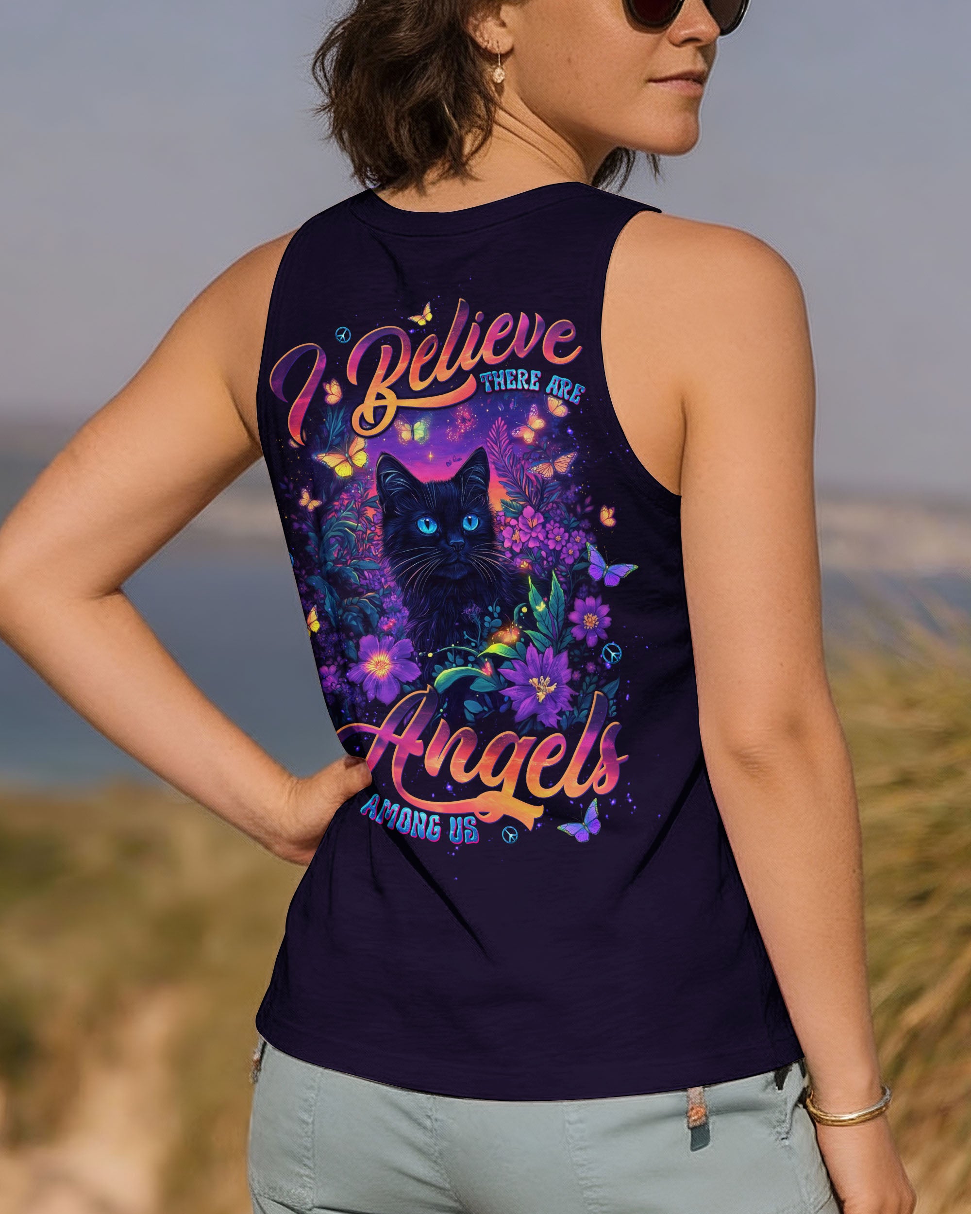 I BELIEVE THERE ARE ANGELS AMONG US CAT ALL OVER PRINT - TLTW2712252