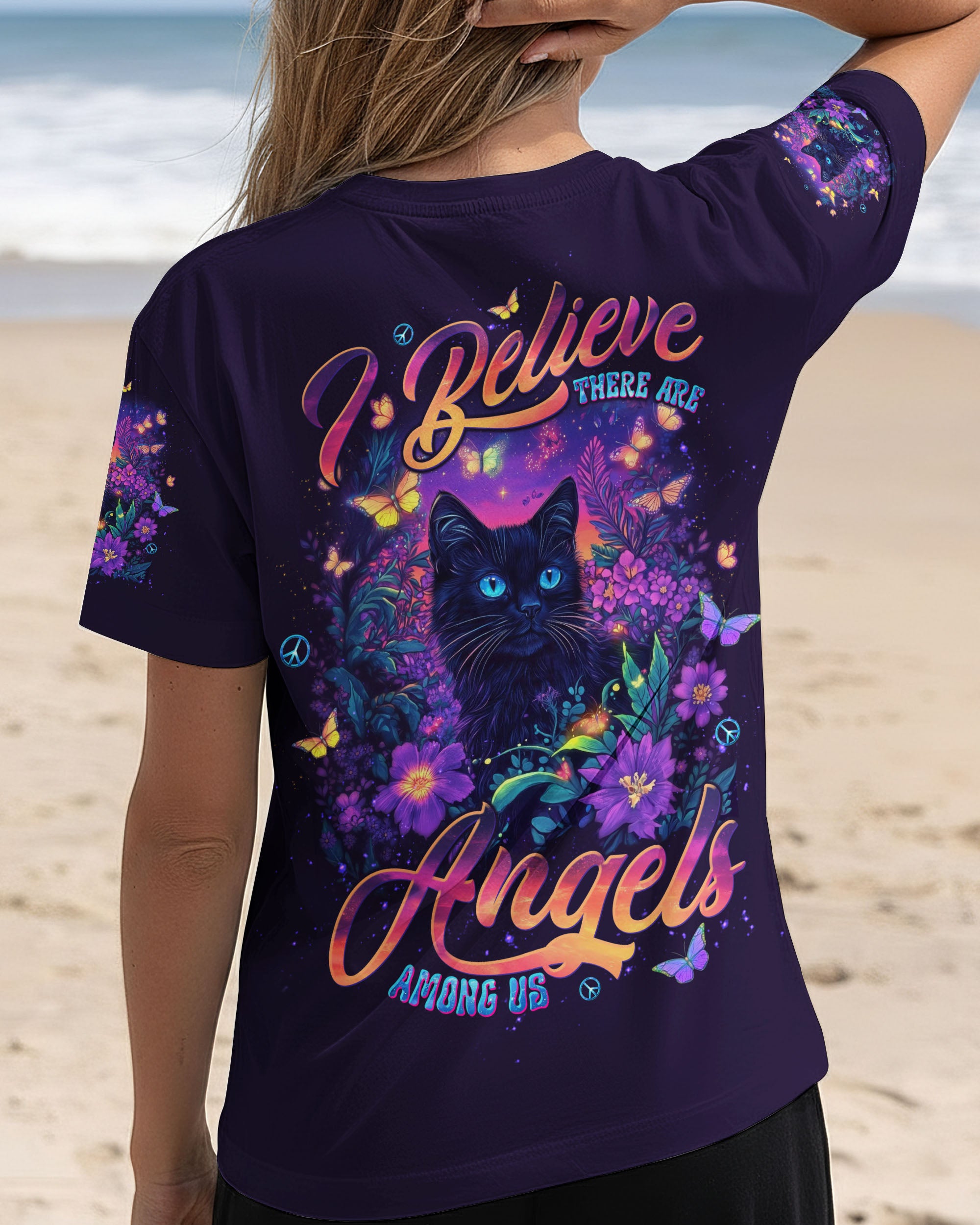 I BELIEVE THERE ARE ANGELS AMONG US CAT ALL OVER PRINT - TLTW2712252