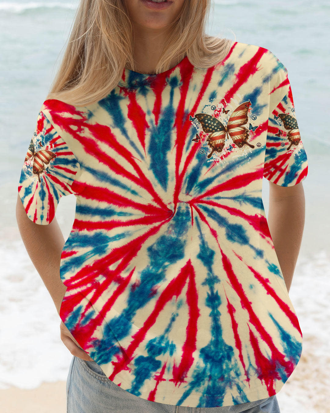 PEACE Y'ALL BUTTERFLY ALL OVER PRINT  - TLTW2805253