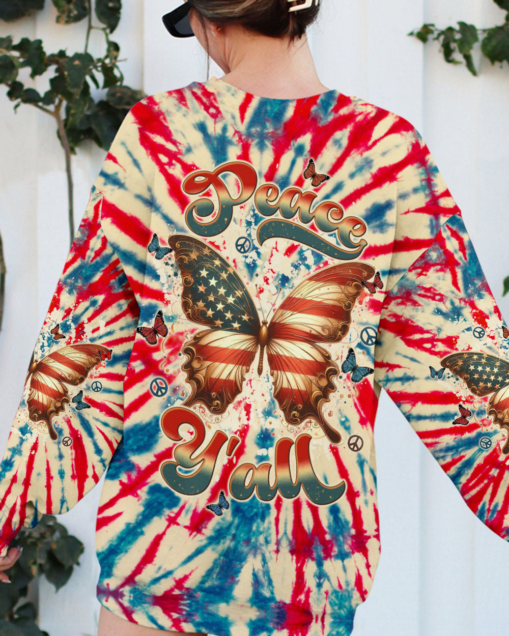 PEACE Y'ALL BUTTERFLY ALL OVER PRINT  - TLTW2805253