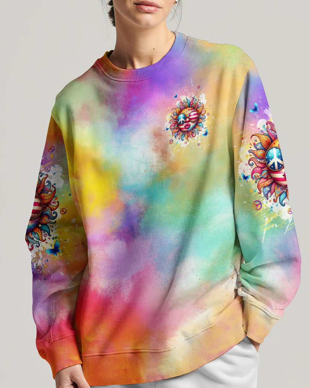 BE YOU THE WORLD WILL ADJUST HIPPIE SUN ALL OVER PRINT - TLTW2806244