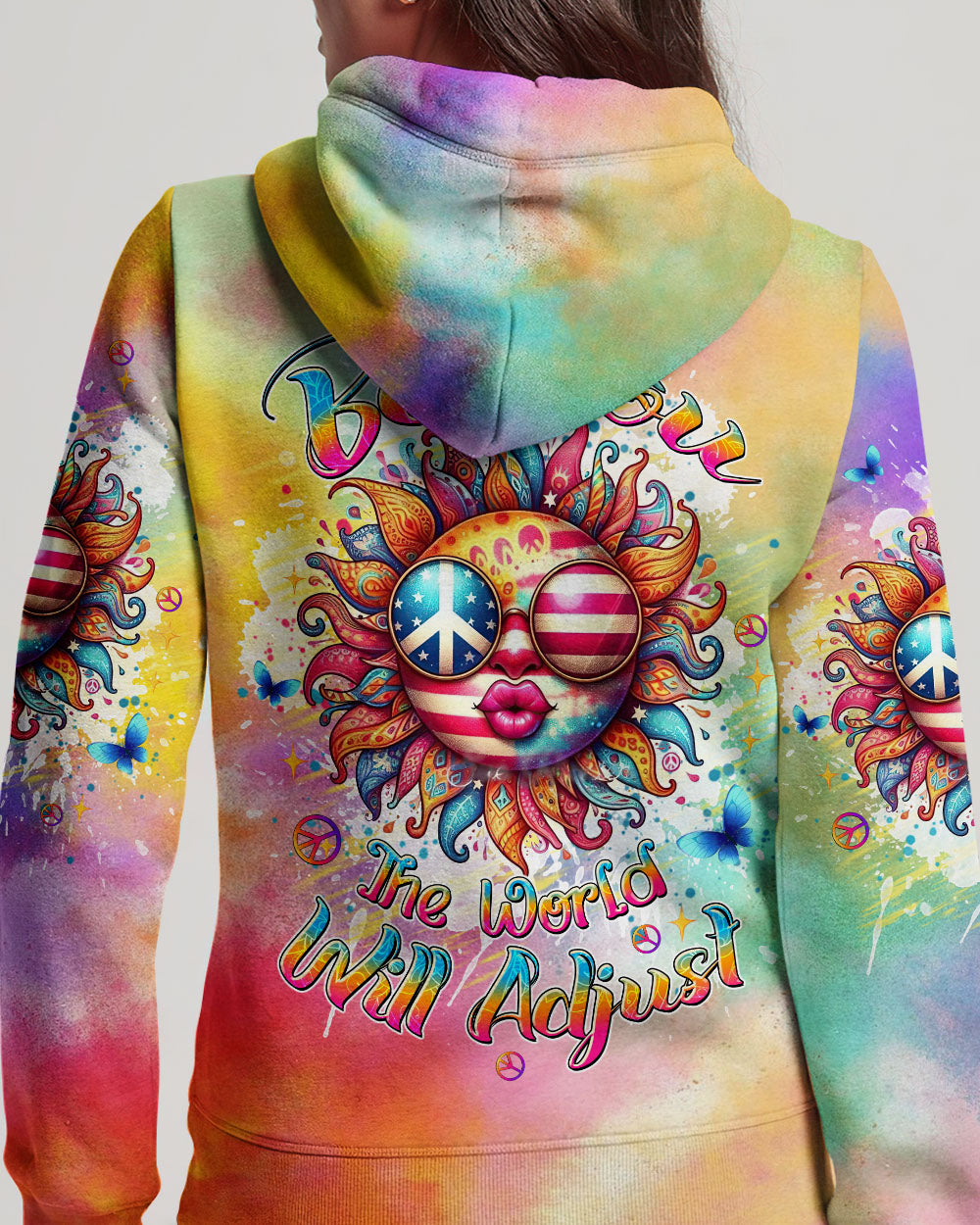 BE YOU THE WORLD WILL ADJUST HIPPIE SUN ALL OVER PRINT - TLTW2806244