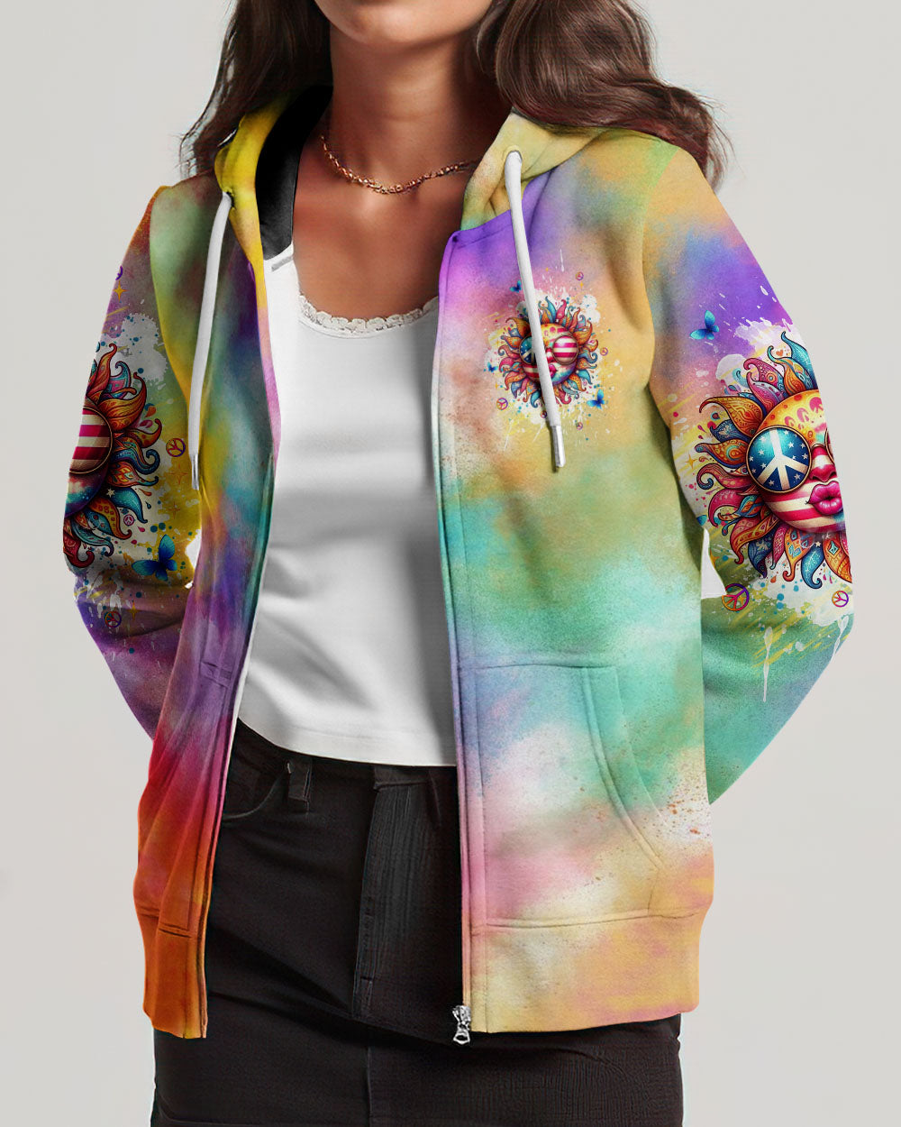 BE YOU THE WORLD WILL ADJUST HIPPIE SUN ALL OVER PRINT - TLTW2806244