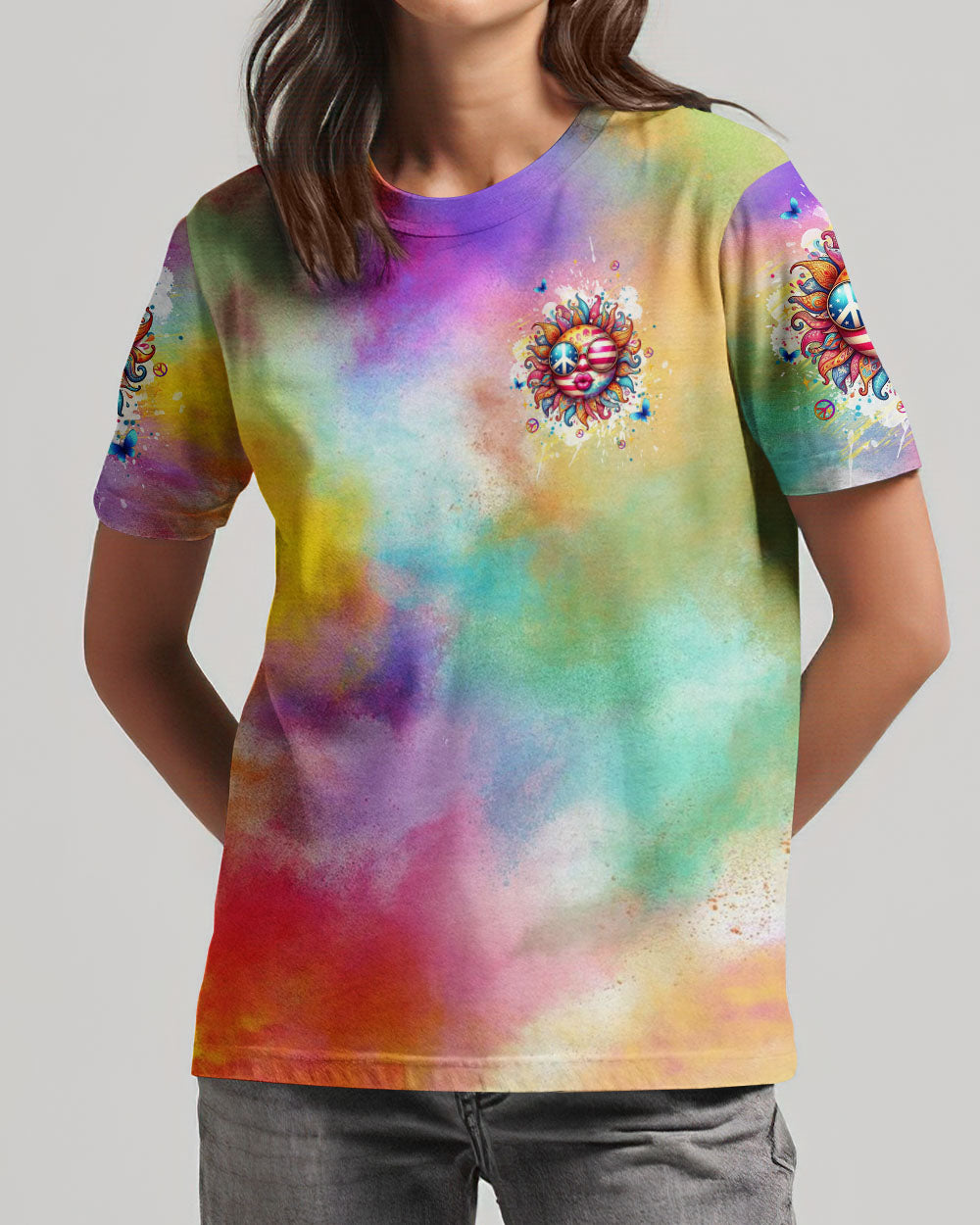 BE YOU THE WORLD WILL ADJUST HIPPIE SUN ALL OVER PRINT - TLTW2806244