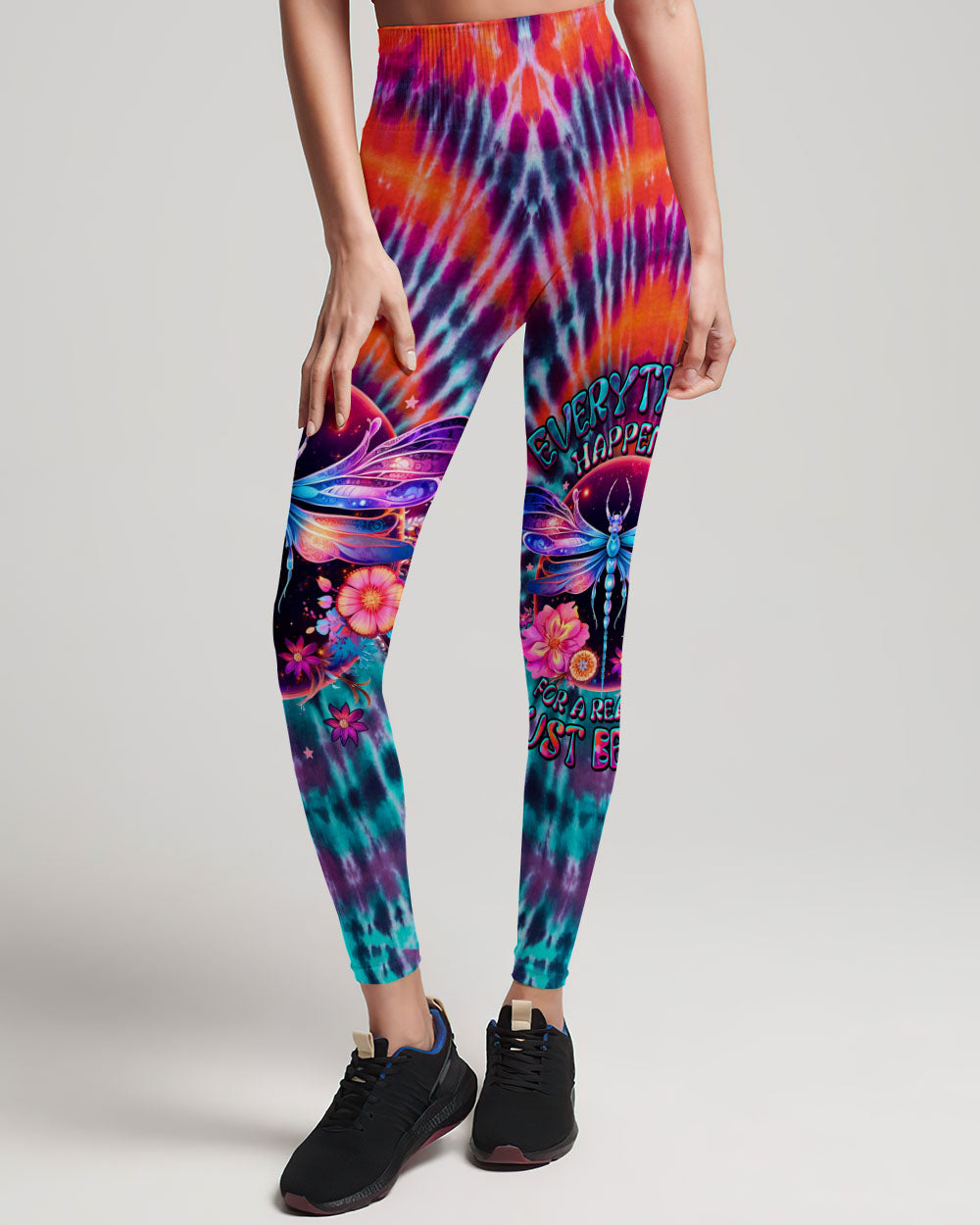 JUST BELIEVE DRAGONFLY TIE DYE ALL OVER PRINT - TLTW2807231