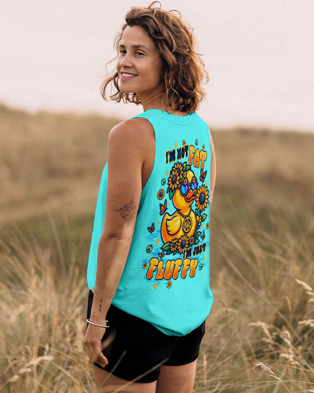 I'M JUST FLUFFY DUCK SUNFLOWER ALL OVER PRINT - TLTW2808252