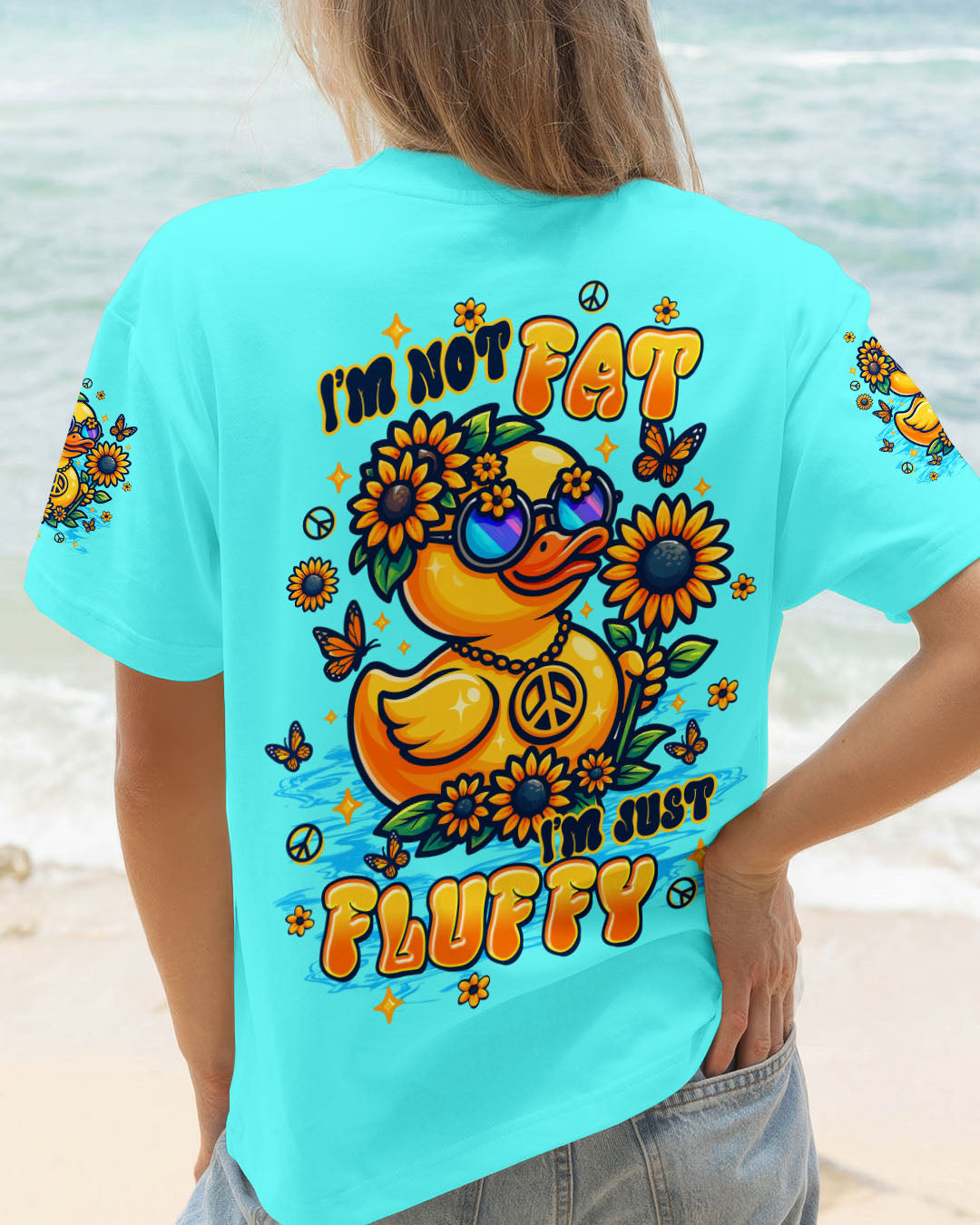 I'M JUST FLUFFY DUCK SUNFLOWER ALL OVER PRINT - TLTW2808252