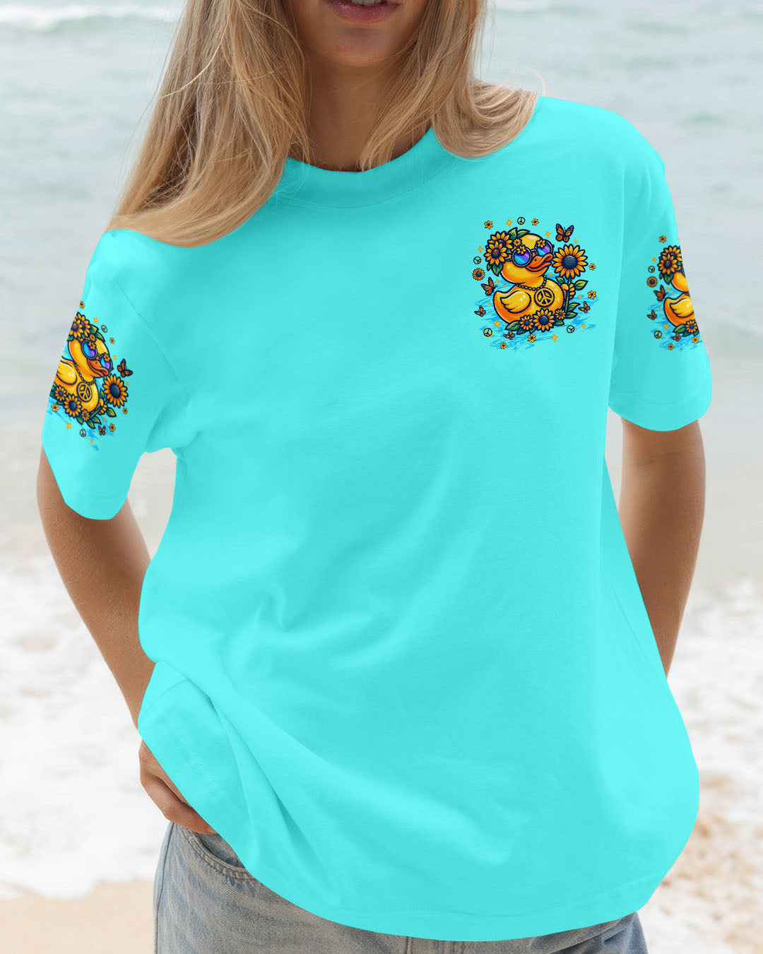I'M JUST FLUFFY DUCK SUNFLOWER ALL OVER PRINT - TLTW2808252