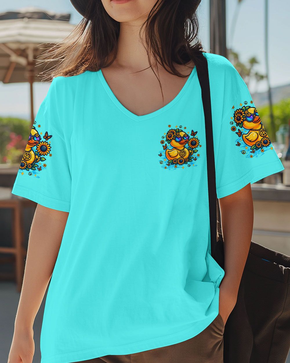 I'M JUST FLUFFY DUCK SUNFLOWER ALL OVER PRINT - TLTW2808252