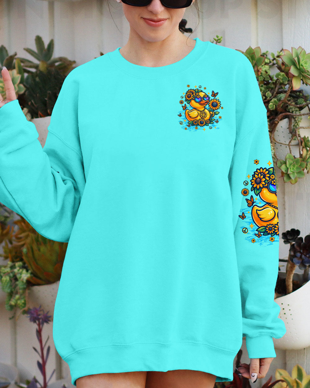 I'M JUST FLUFFY DUCK SUNFLOWER ALL OVER PRINT - TLTW2808252