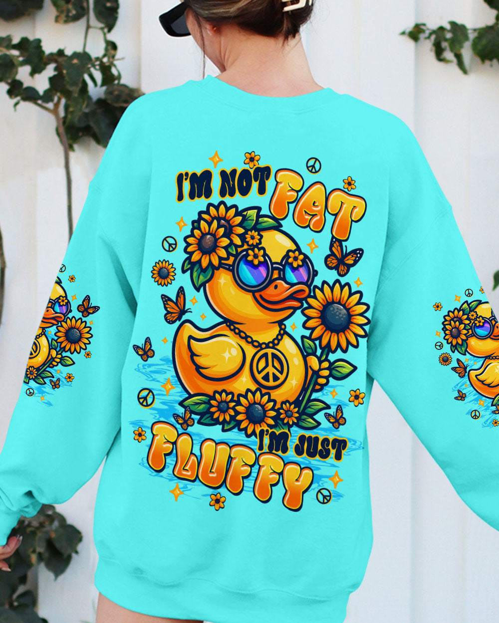 I'M JUST FLUFFY DUCK SUNFLOWER ALL OVER PRINT - TLTW2808252