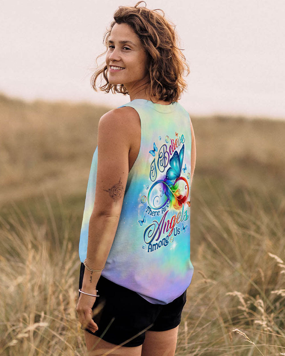 I BELIEVE THERE ARE ANGELS AMONG US BUTTERFLY ALL OVER PRINT - TLTW2811244