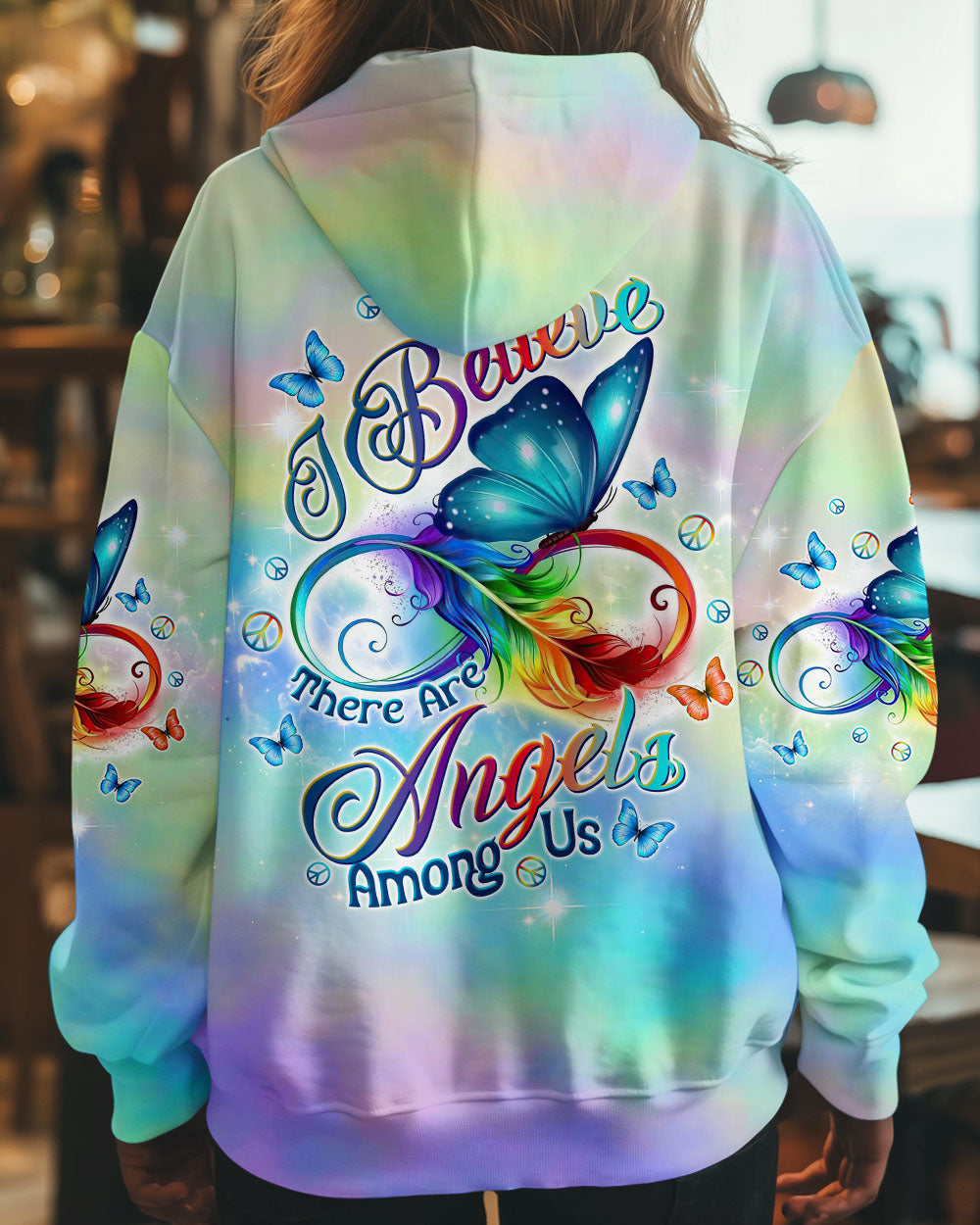 I BELIEVE THERE ARE ANGELS AMONG US BUTTERFLY ALL OVER PRINT - TLTW2811244