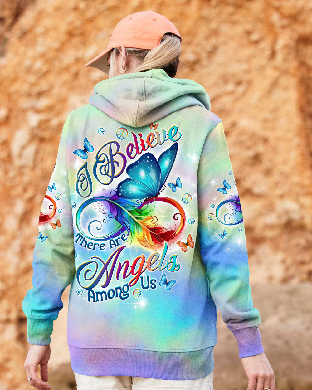 I BELIEVE THERE ARE ANGELS AMONG US BUTTERFLY ALL OVER PRINT - TLTW2811244