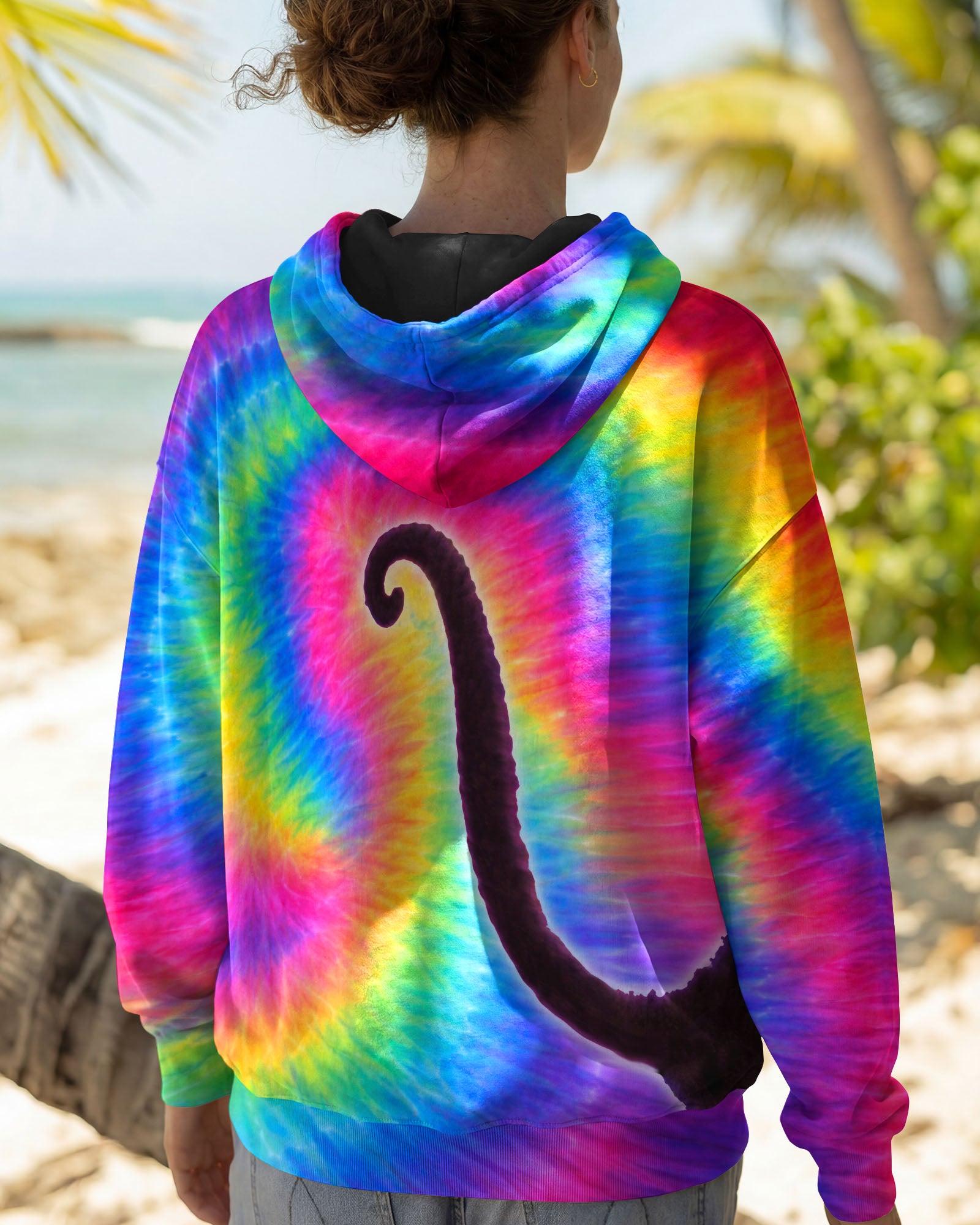 PLAYFUL CAT COLORFUL SWIRL ALL OVER PRINT - TLTW2901261