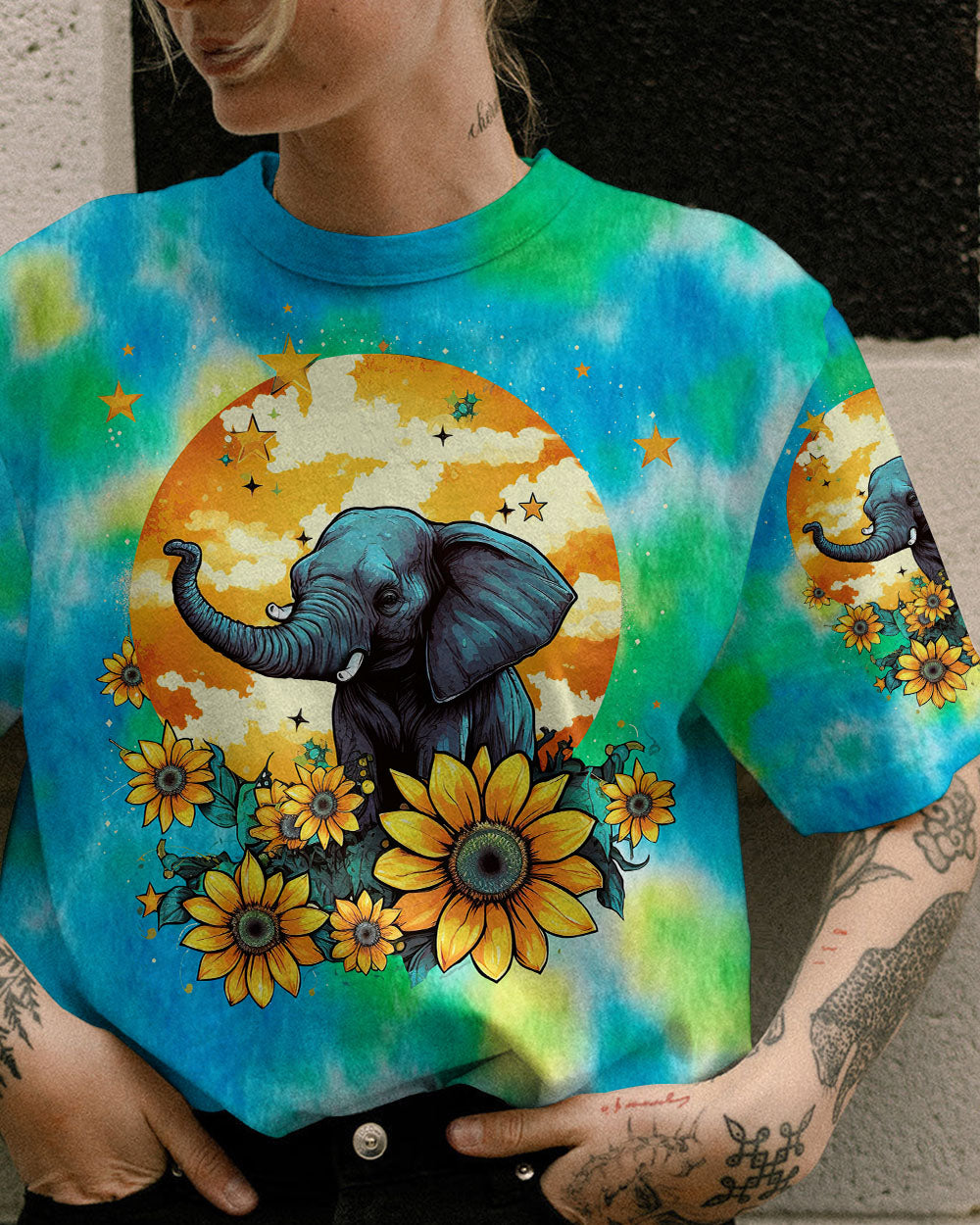 WHISPER WORDS OF WISDOM ELEPHANT TIE DYE ALL OVER PRINT - TLTW2905231