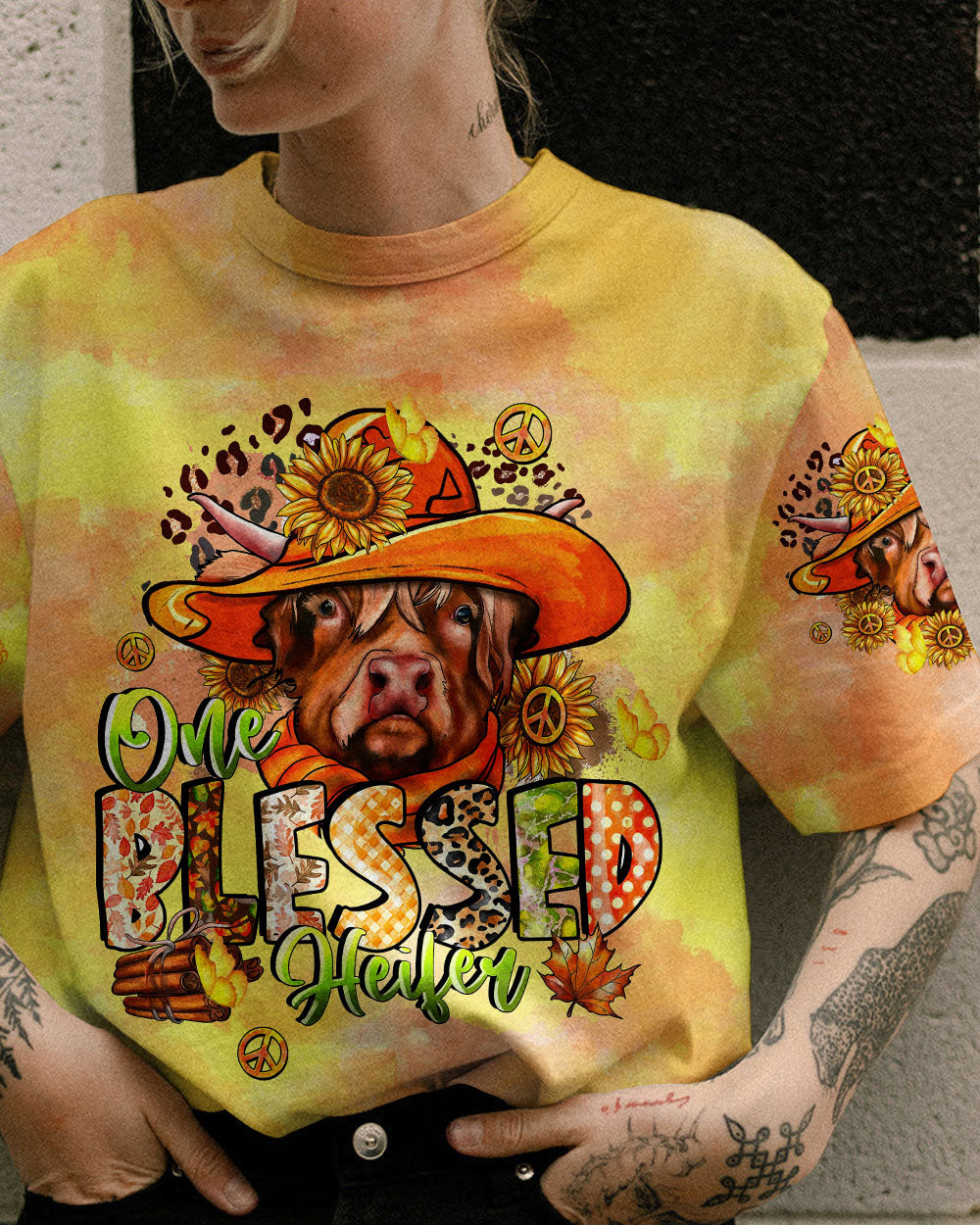 ONE BLESSED HEIFER COW ALL OVER PRINT - TLTW2908235