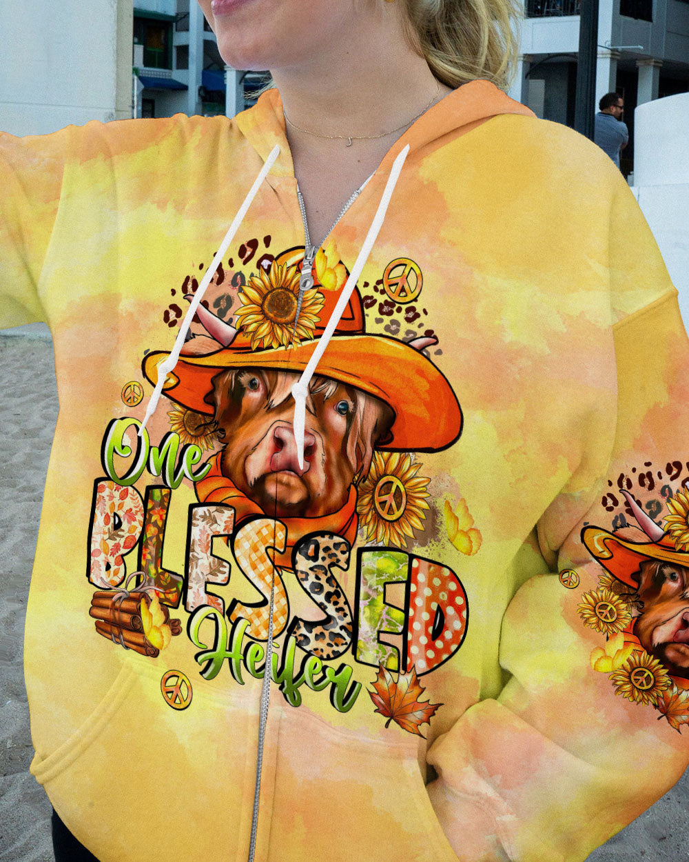 ONE BLESSED HEIFER COW ALL OVER PRINT - TLTW2908235